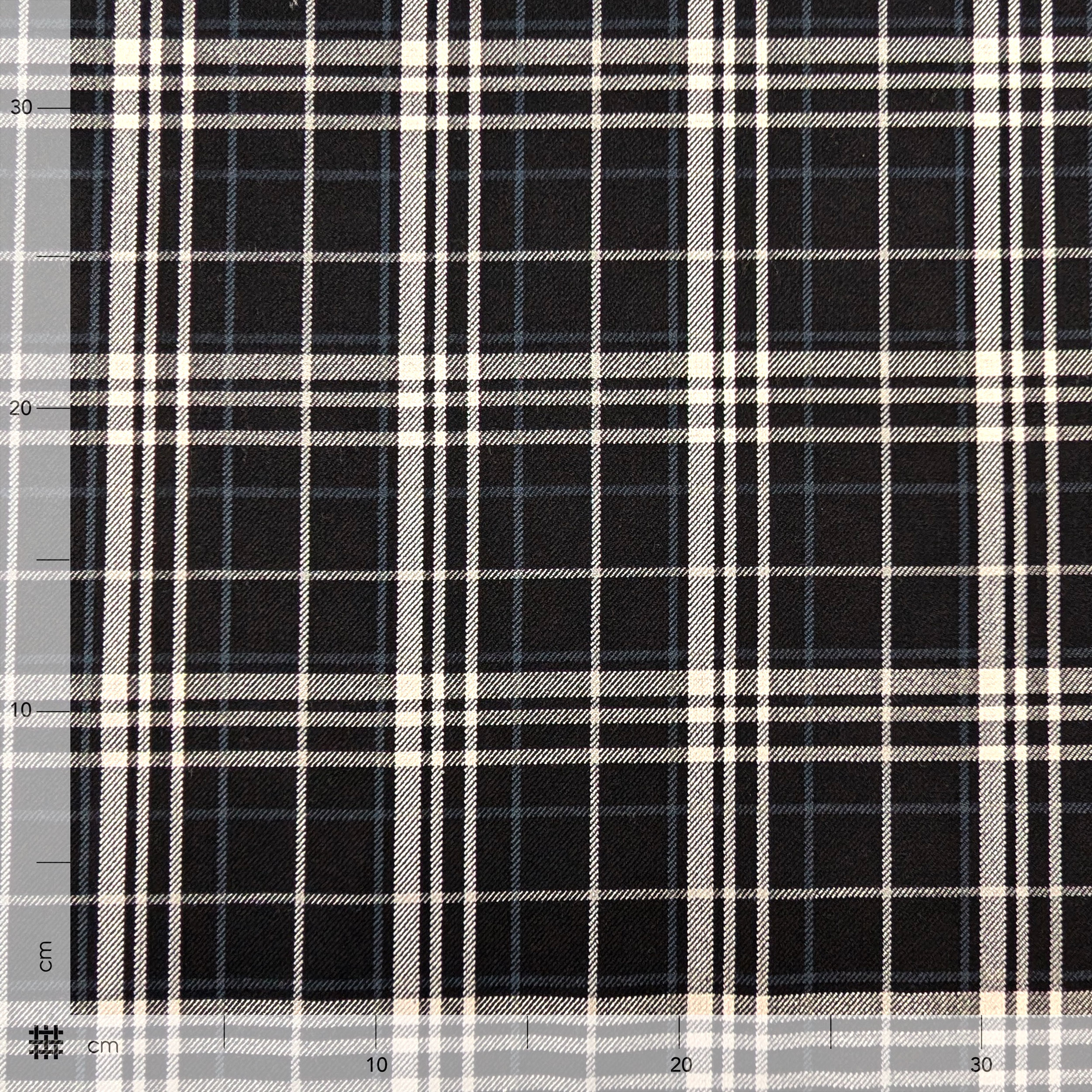 Cappotto Tartan Bianco e Nero Image