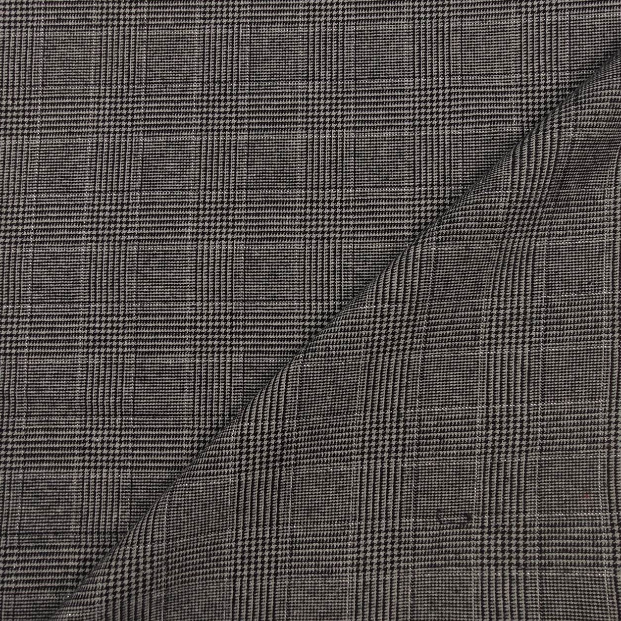 lana tessuto per cappotti quadro grigio nero lurex (1)