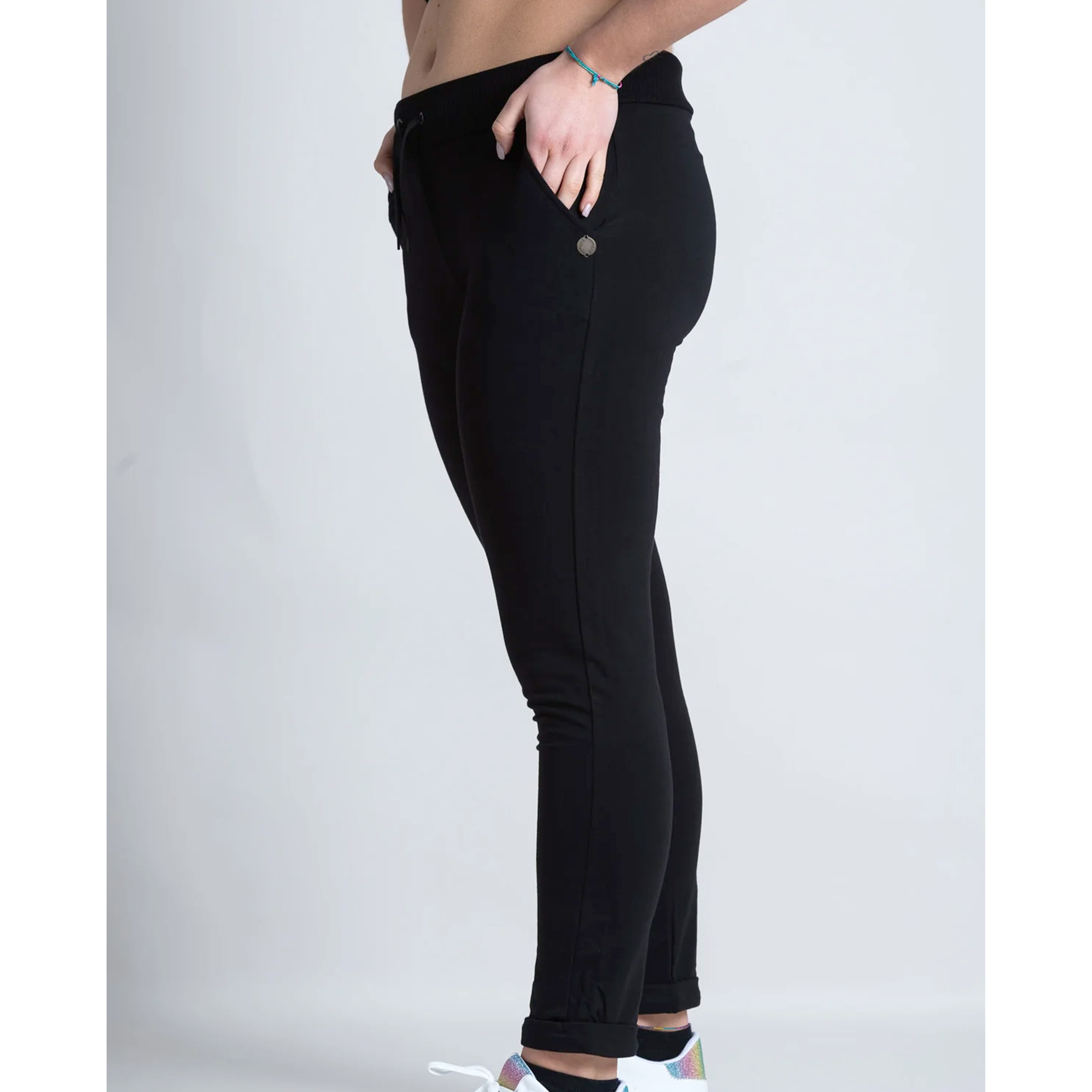 Pantalone Leggero Fresco Cotone Nero Image
