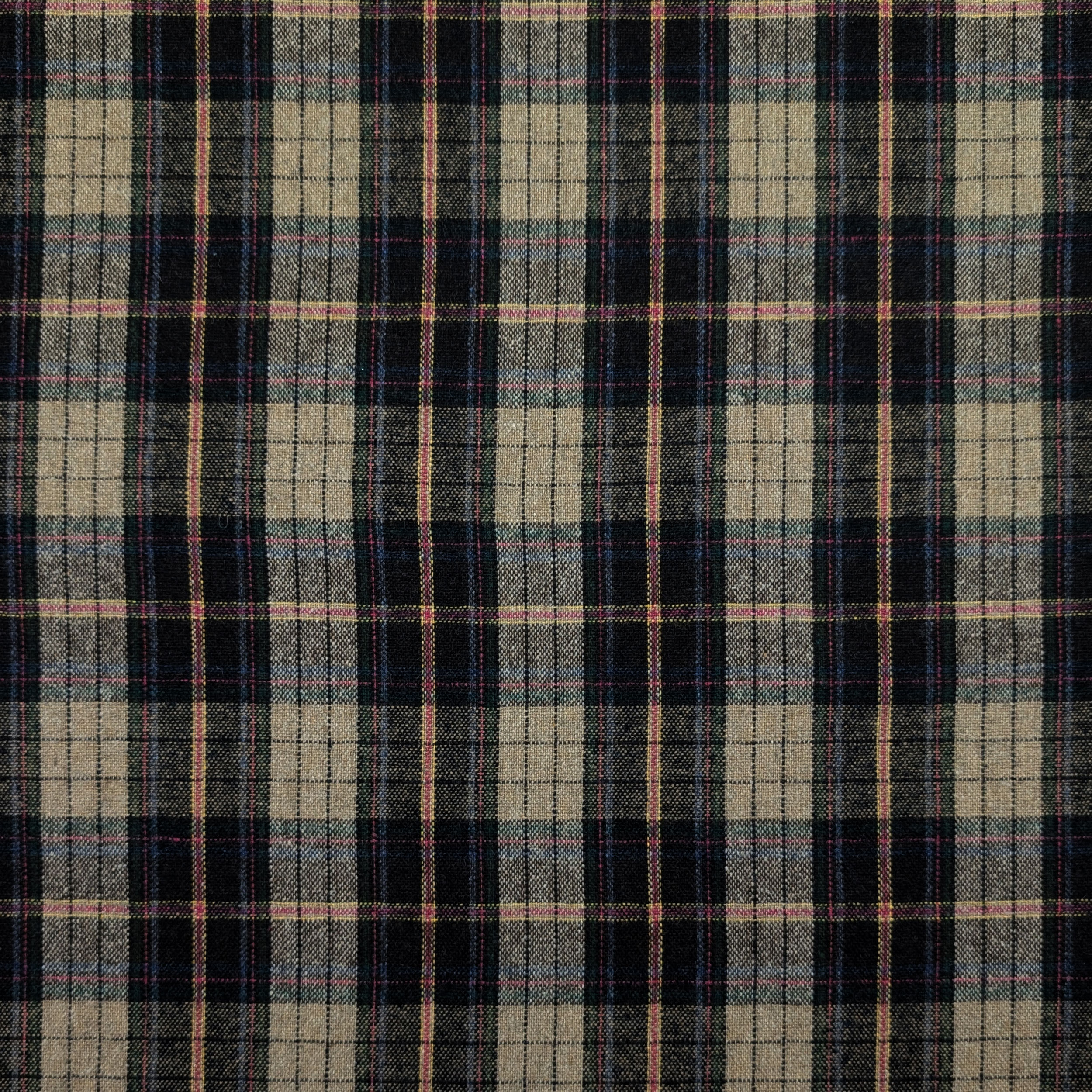 Flanella Tartan Beige e Toni Rosa Viola Image