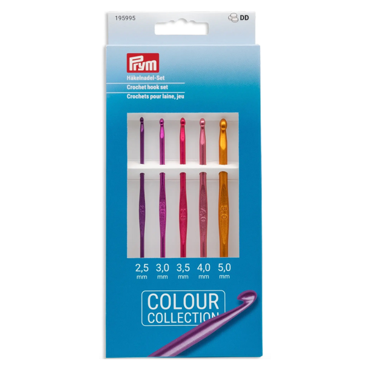 Set 4 uncinetti metallici per lana o filo crochet - MISURE DIVERSE