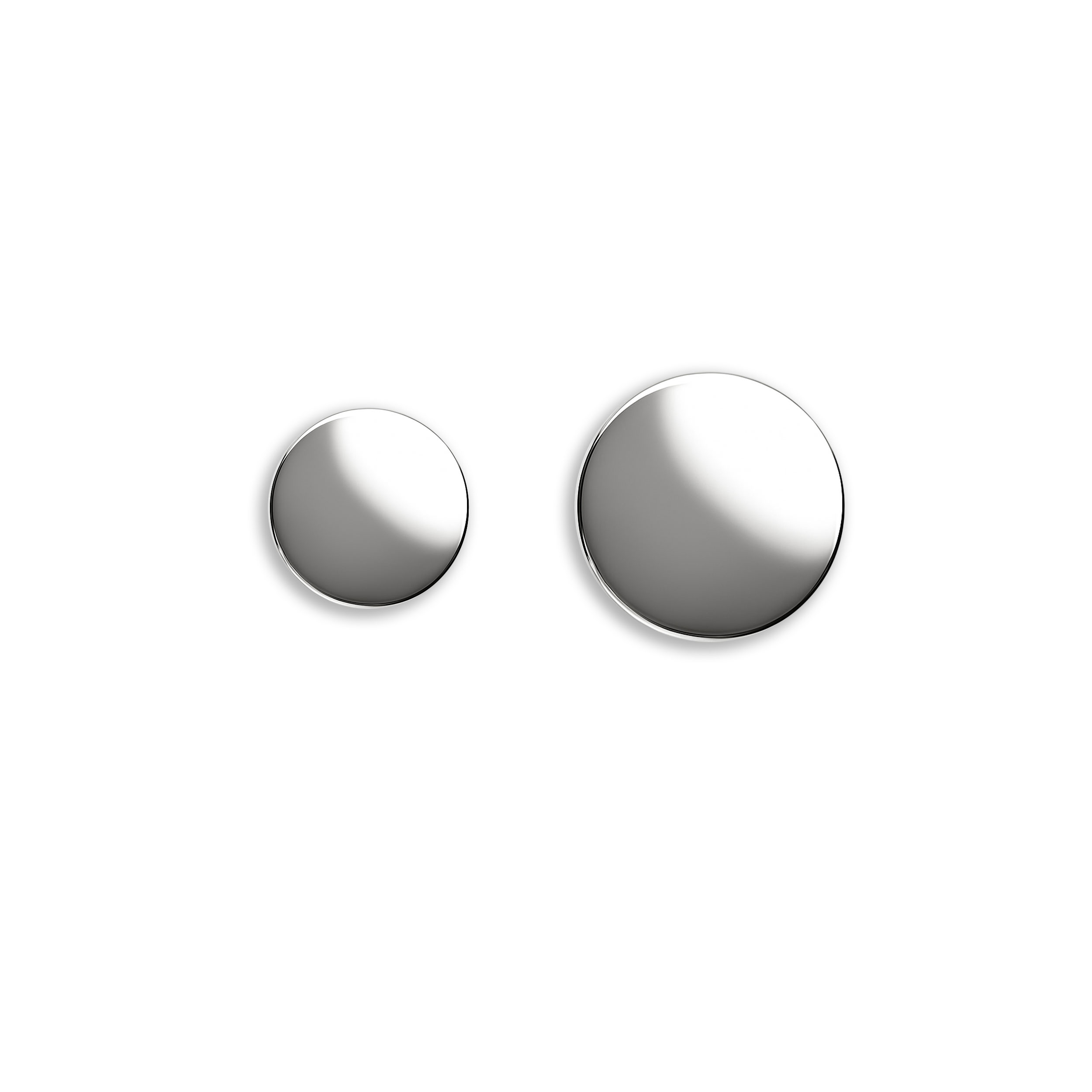 Bottone Sottile Metallo Argento Image