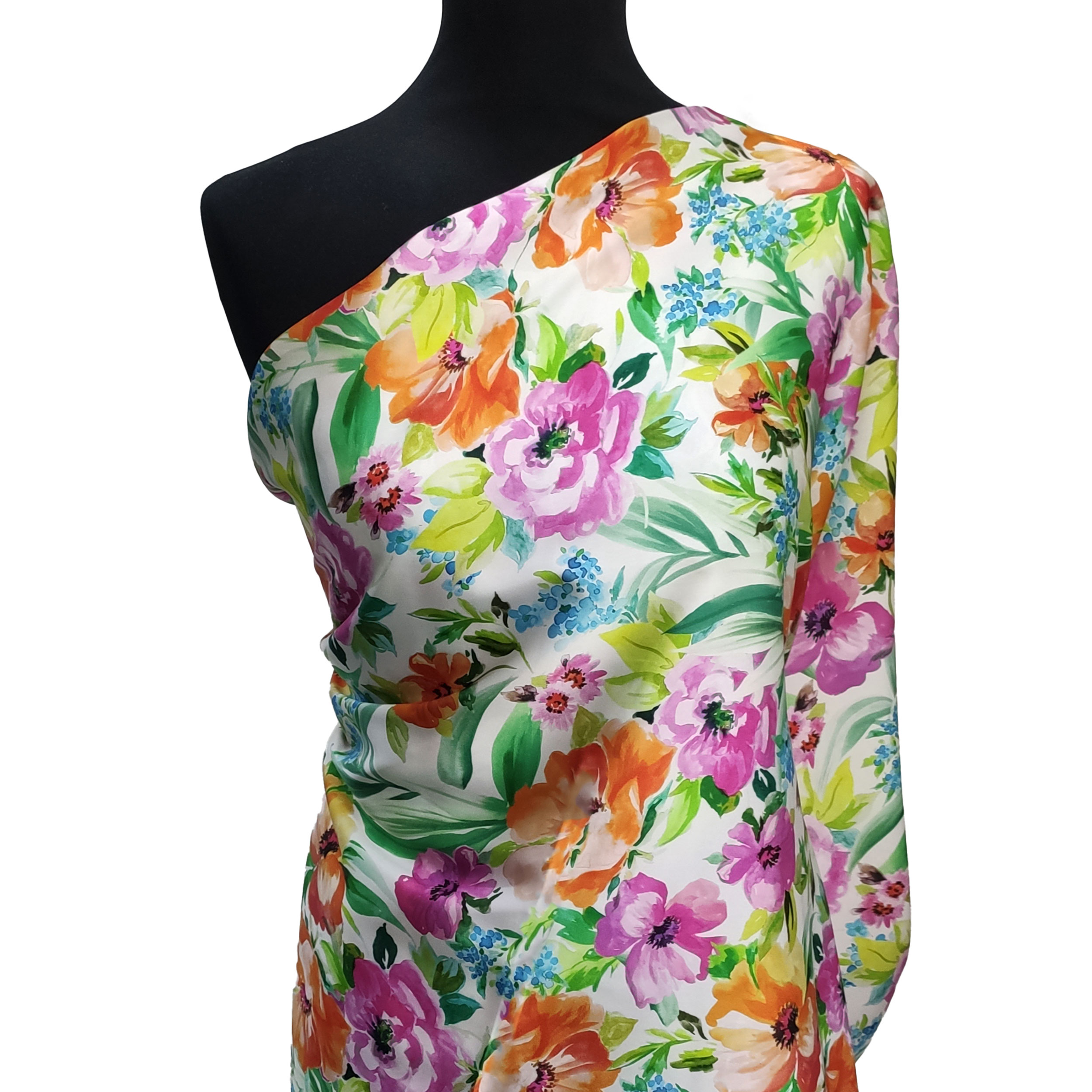 Raso Moda Fiori Colorati Image