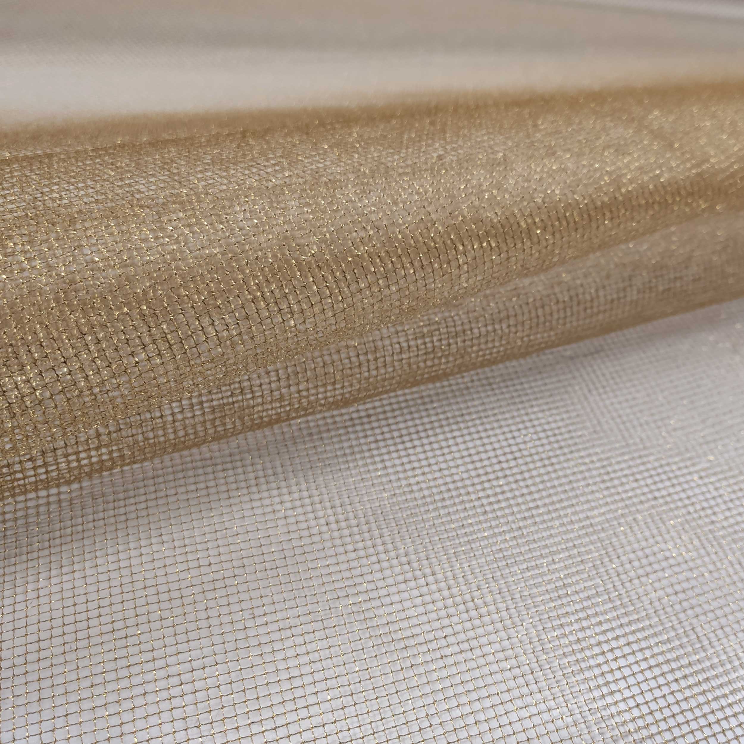 Tessuto Tulle Lurex Oro