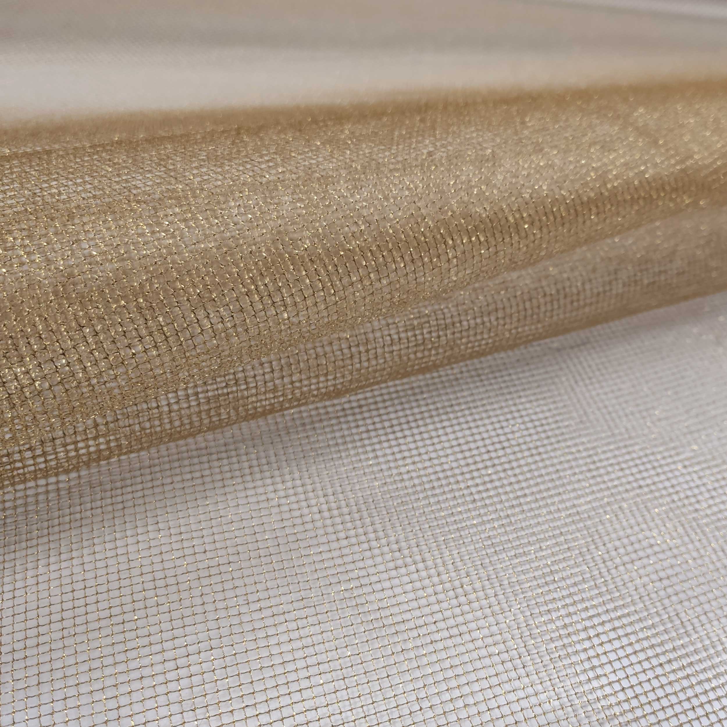 Tessuto Tulle Lurex Oro