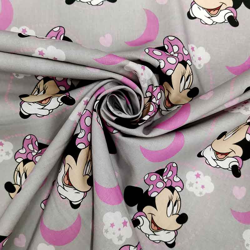 Ritaglio Tessuto Cotone Disney Minnie Dolci Sogni 50x140 cm