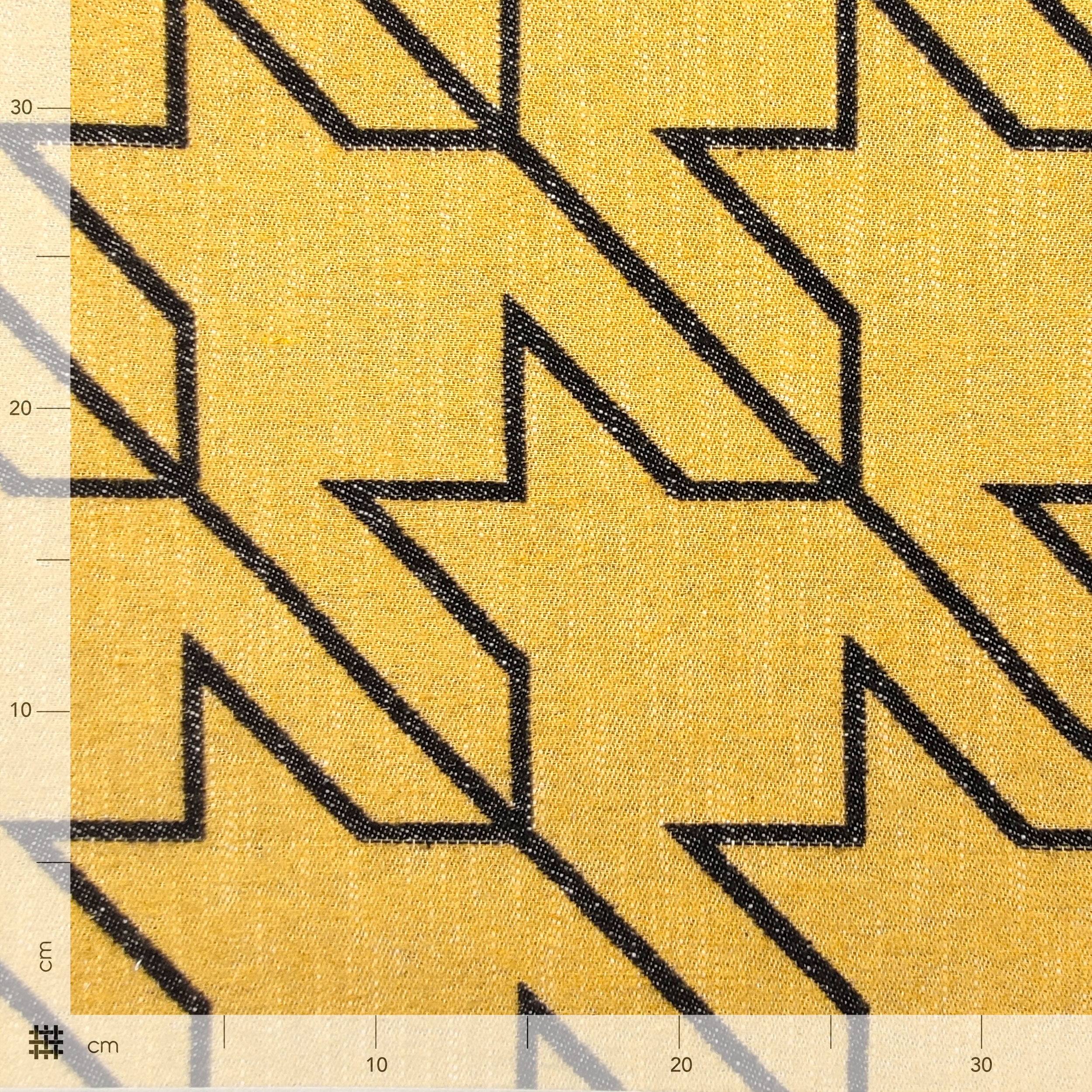 Tessuto Cappotto Pied de Poule Sfondo Giallo