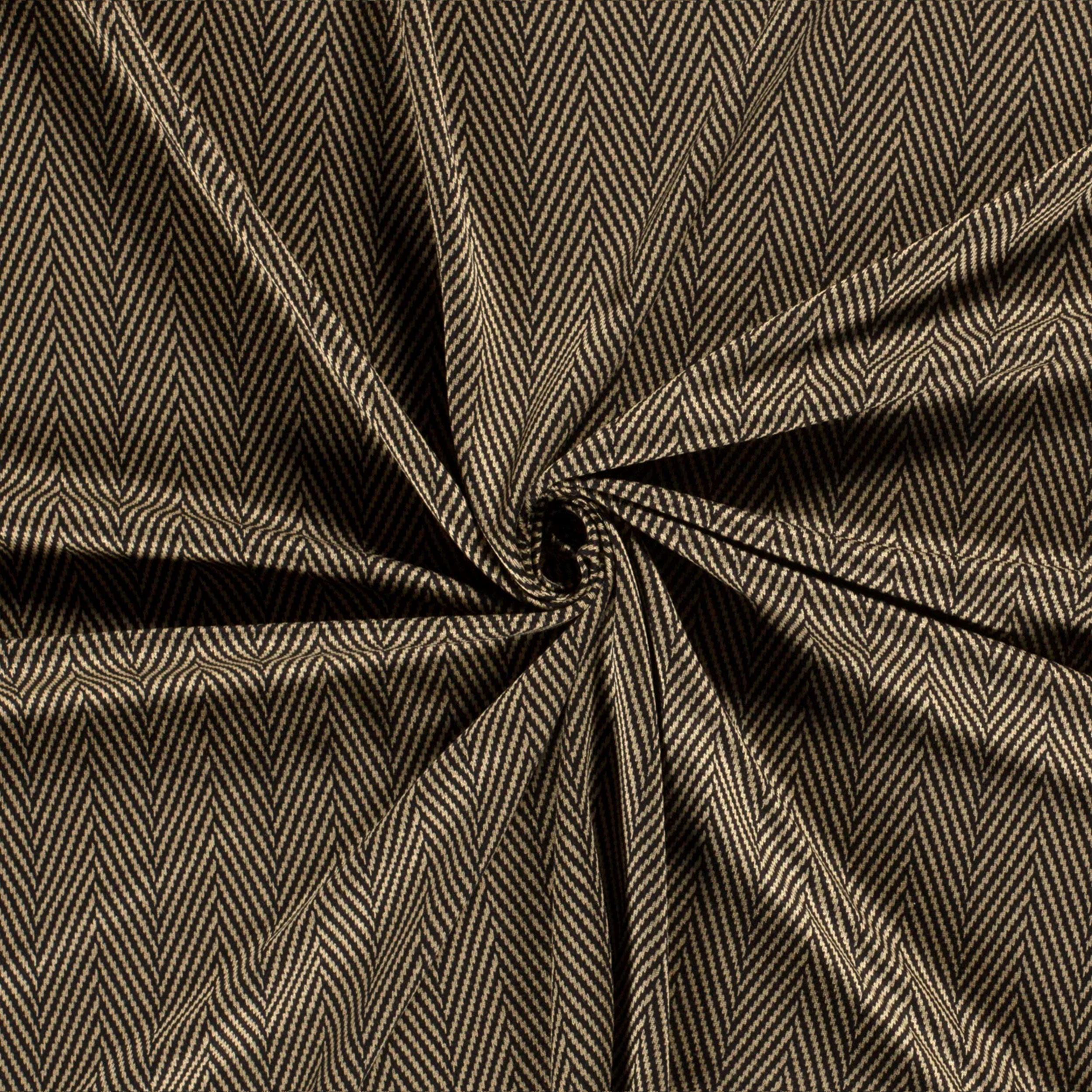 Punto Milano Misto Viscosa Spigato Beige Nero