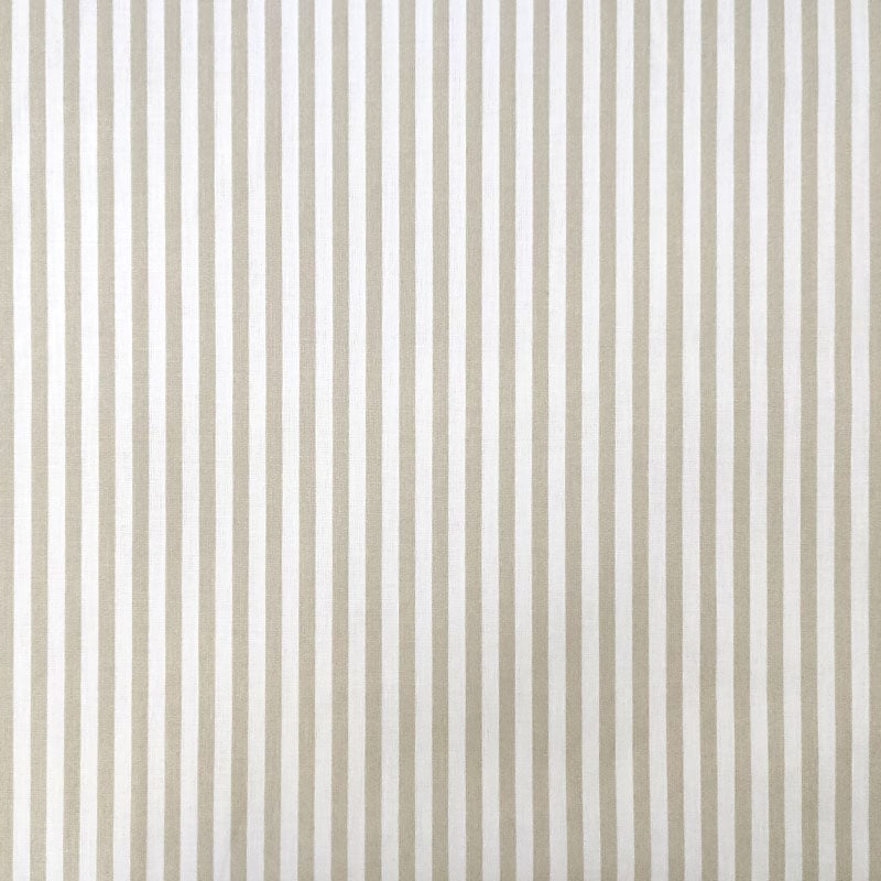 Tessuto di Cotone Righe Sottili Beige