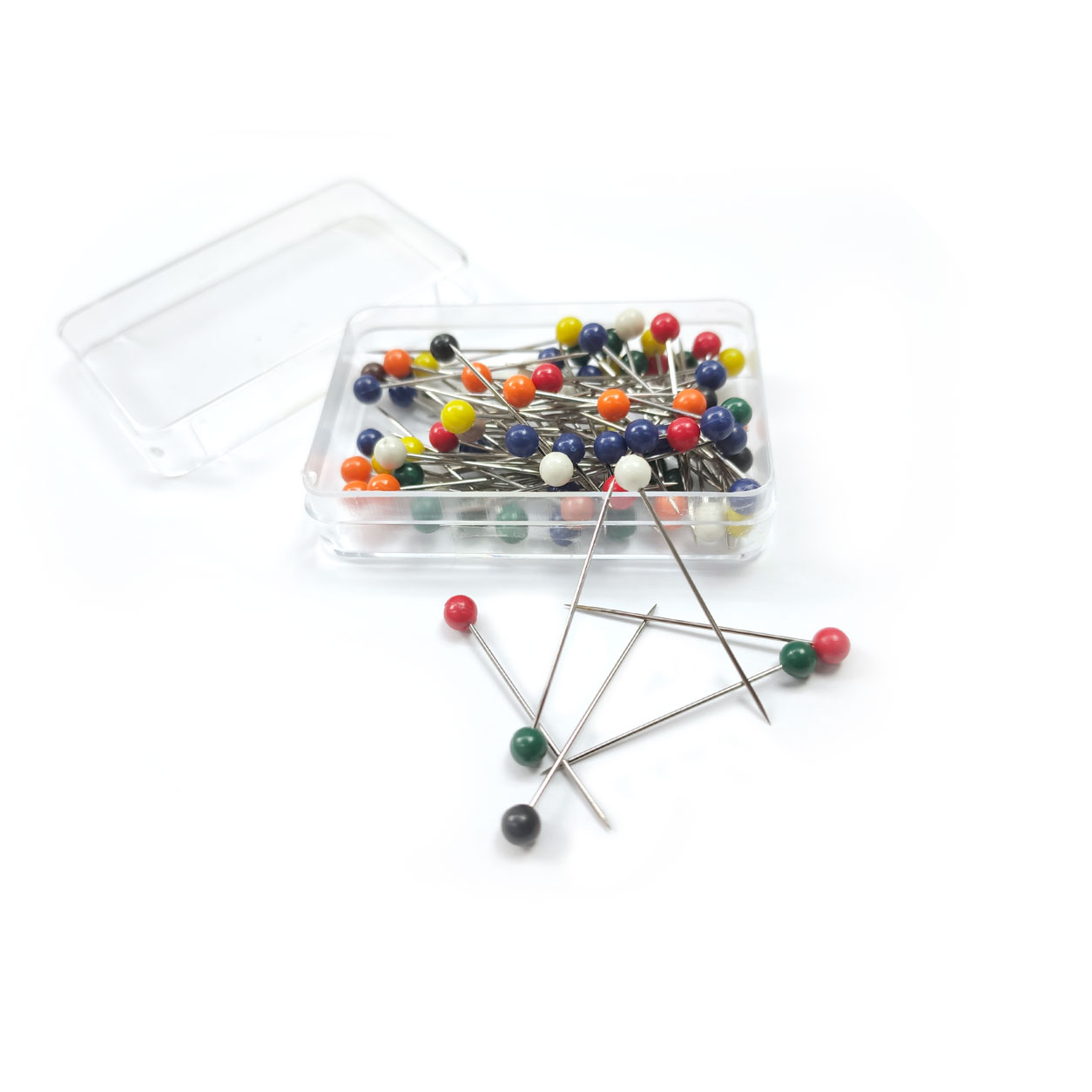 Spilli in Acciaio con Testa Colorata in Plastica