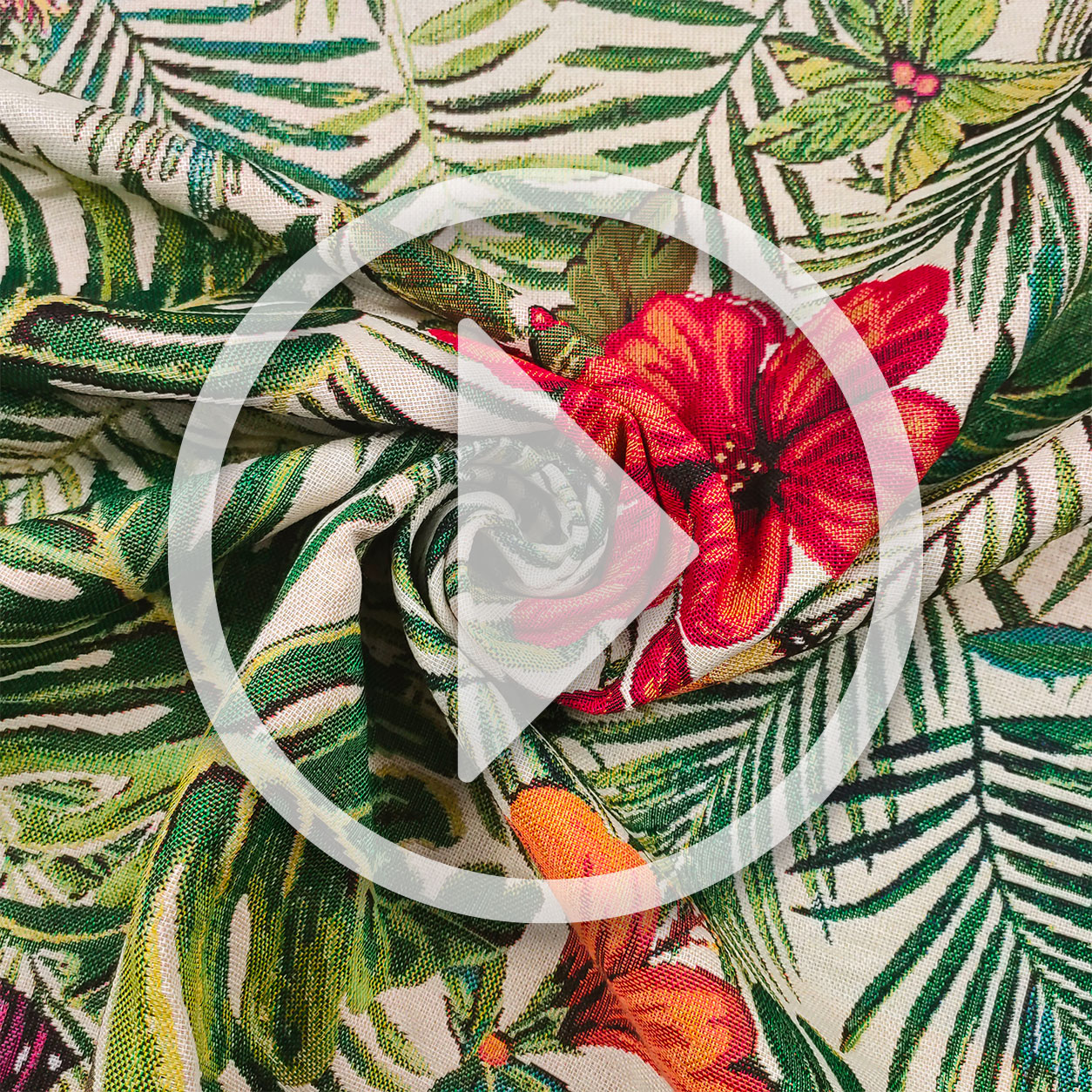 Tessuto Gobelin Fantasia di Fiori Tropicali  Image