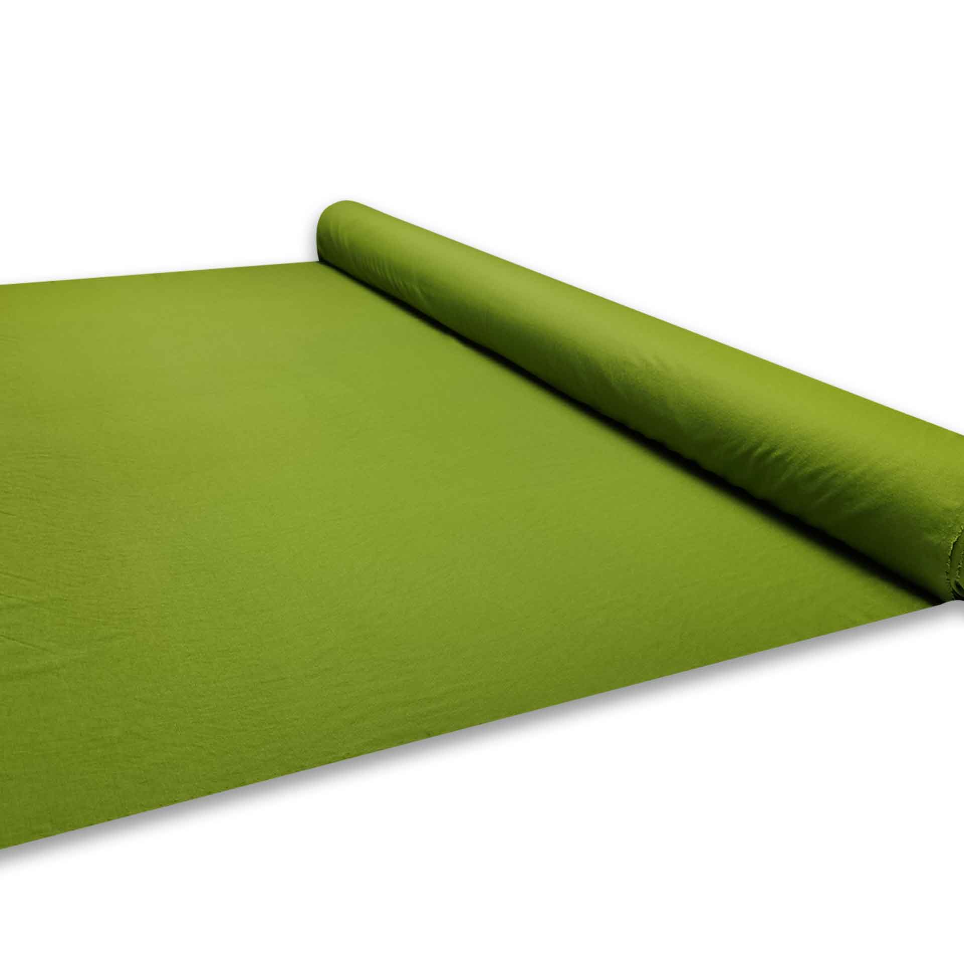 Cotone jersey linen verde militare