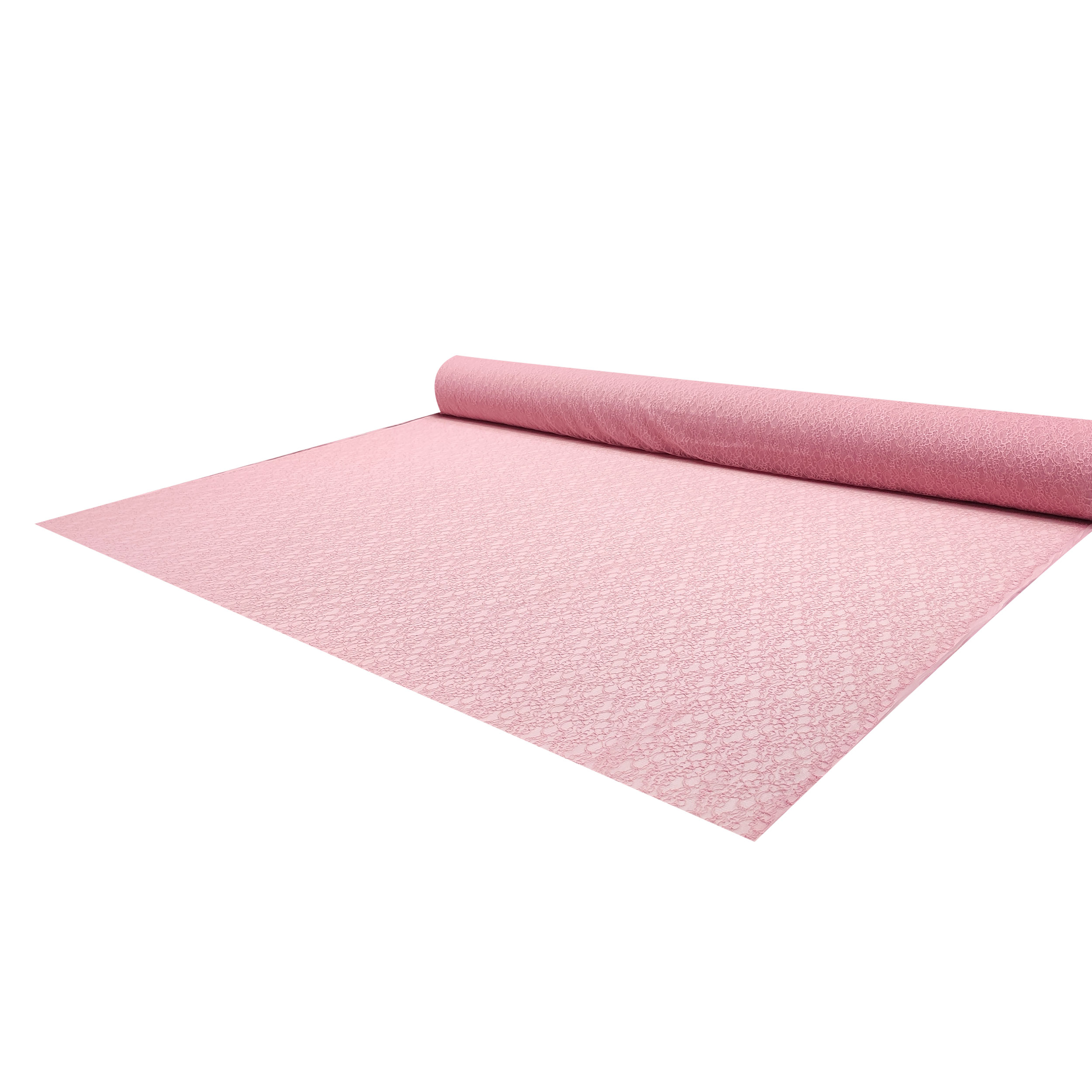 stoffa di pizzo elasticizzato rosa