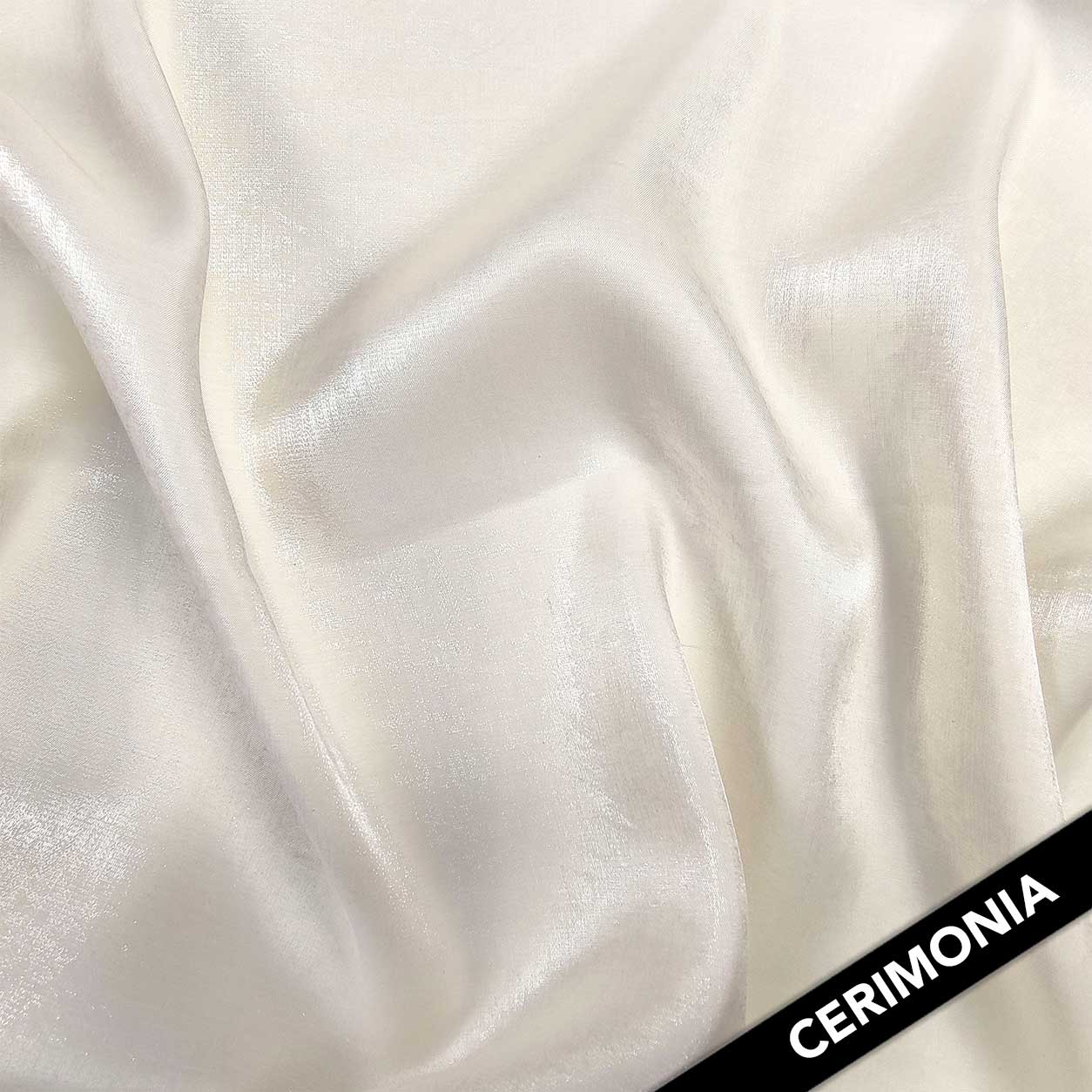 Raso Spalmato Lurex Sposa Avorio