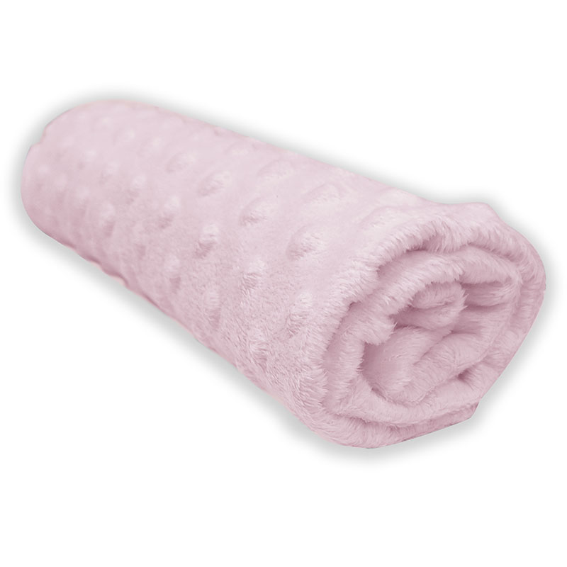 Ritaglio Minky Dots Peluche Rosa Baby 50 x 150 cm  Image