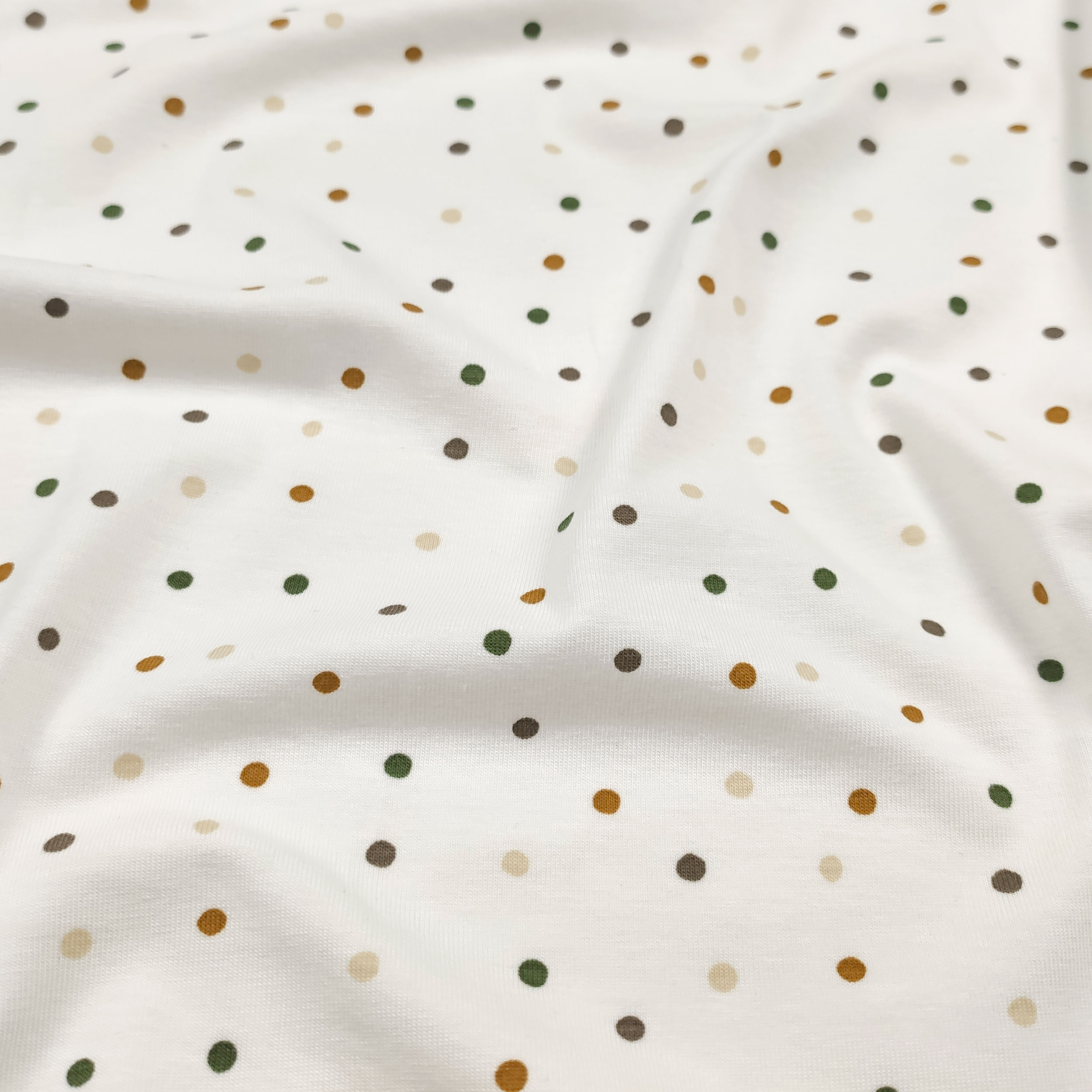 Jersey di Cotone Pois Multicolor