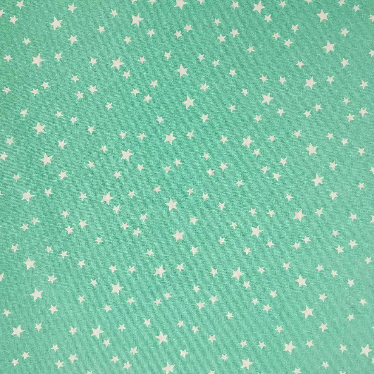 Tessuto Stelline Sfondo Verde Acqua