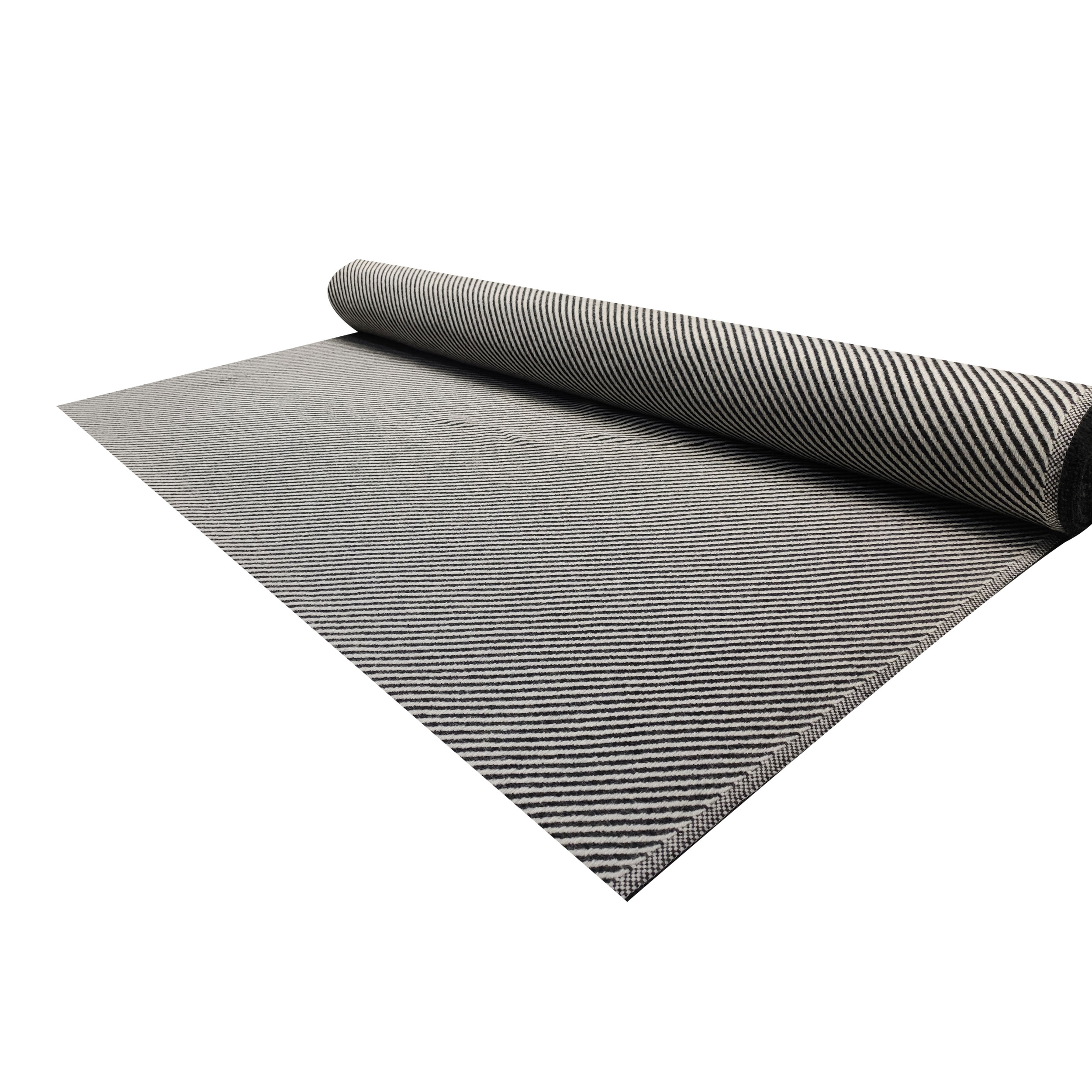 Tessuto Cappotto Righe Diagonali Bianche e Nere