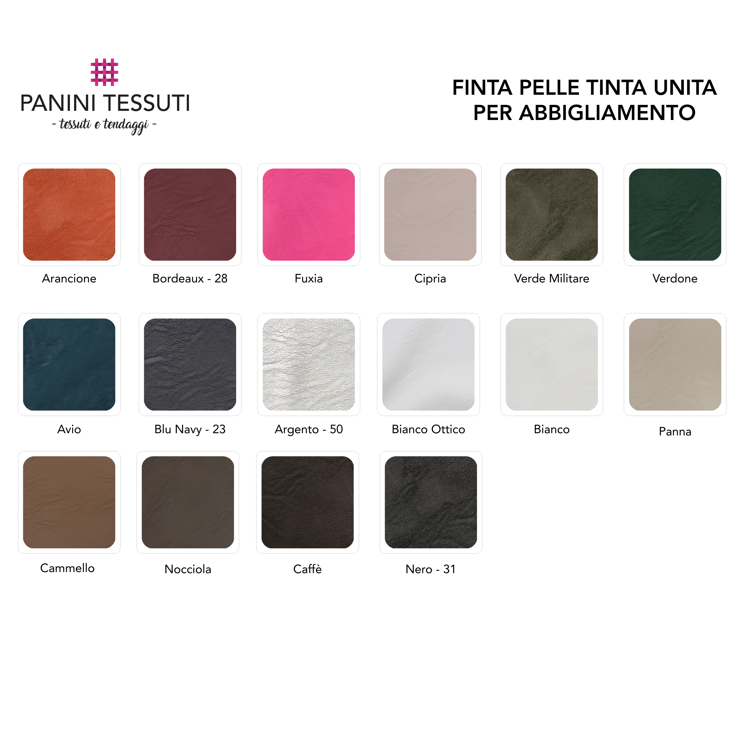 Tessuto Finta Pelle Tinta Unita per Abbigliamento Image