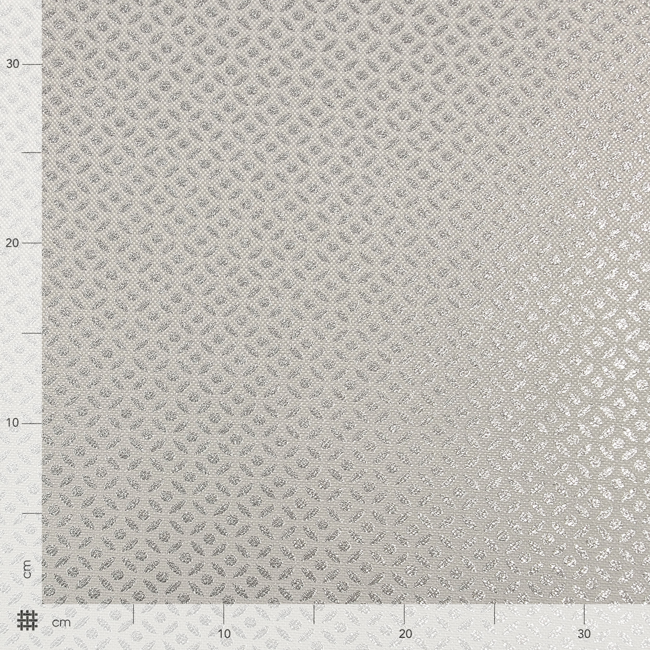 Tessuto Jacquard con Fantasia Lurex Argento
