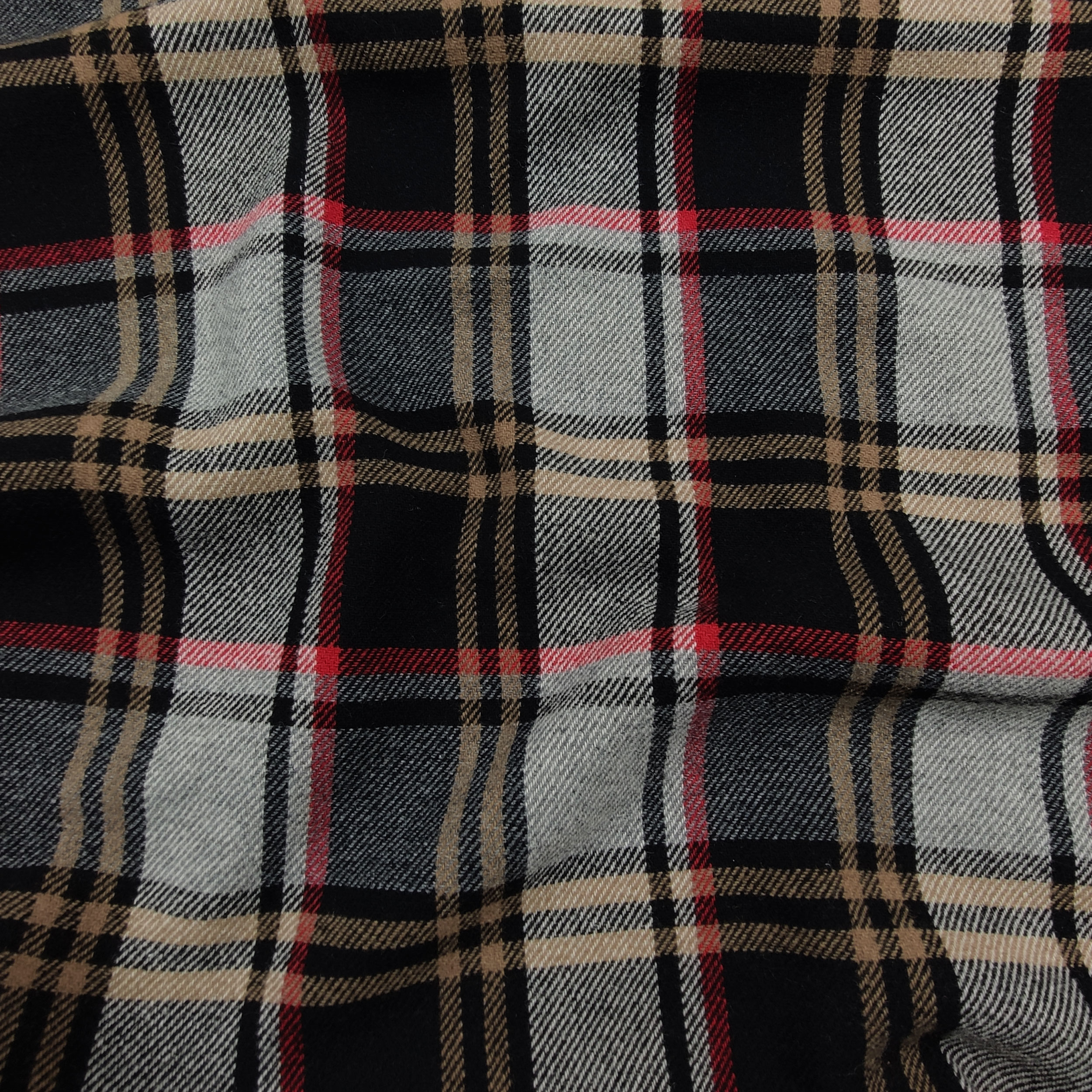 Cappotto Misto Lana Double Tartan e Grigio Tinta Unita