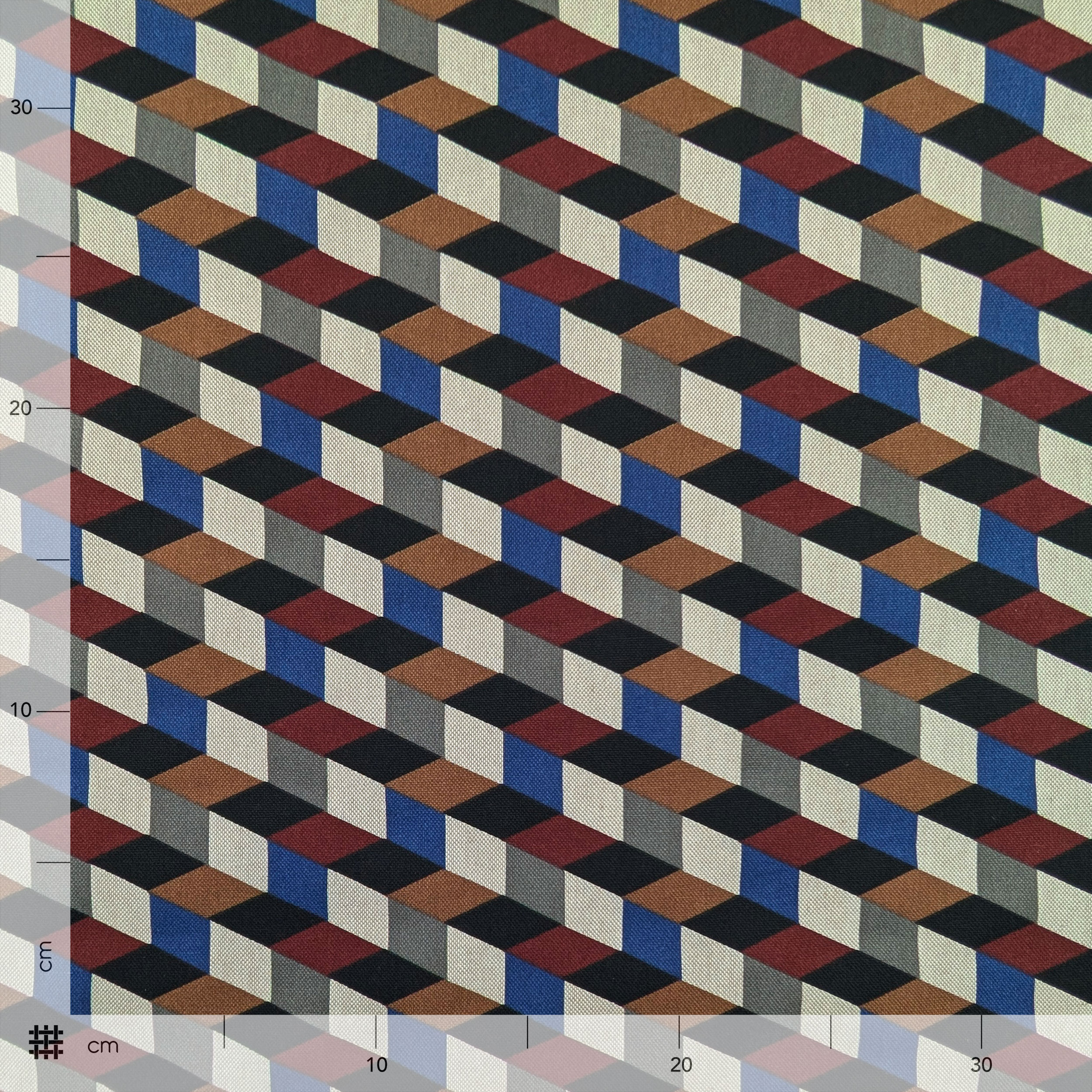 Tessuto Panama Cubi Illusion Toni Freddi Image
