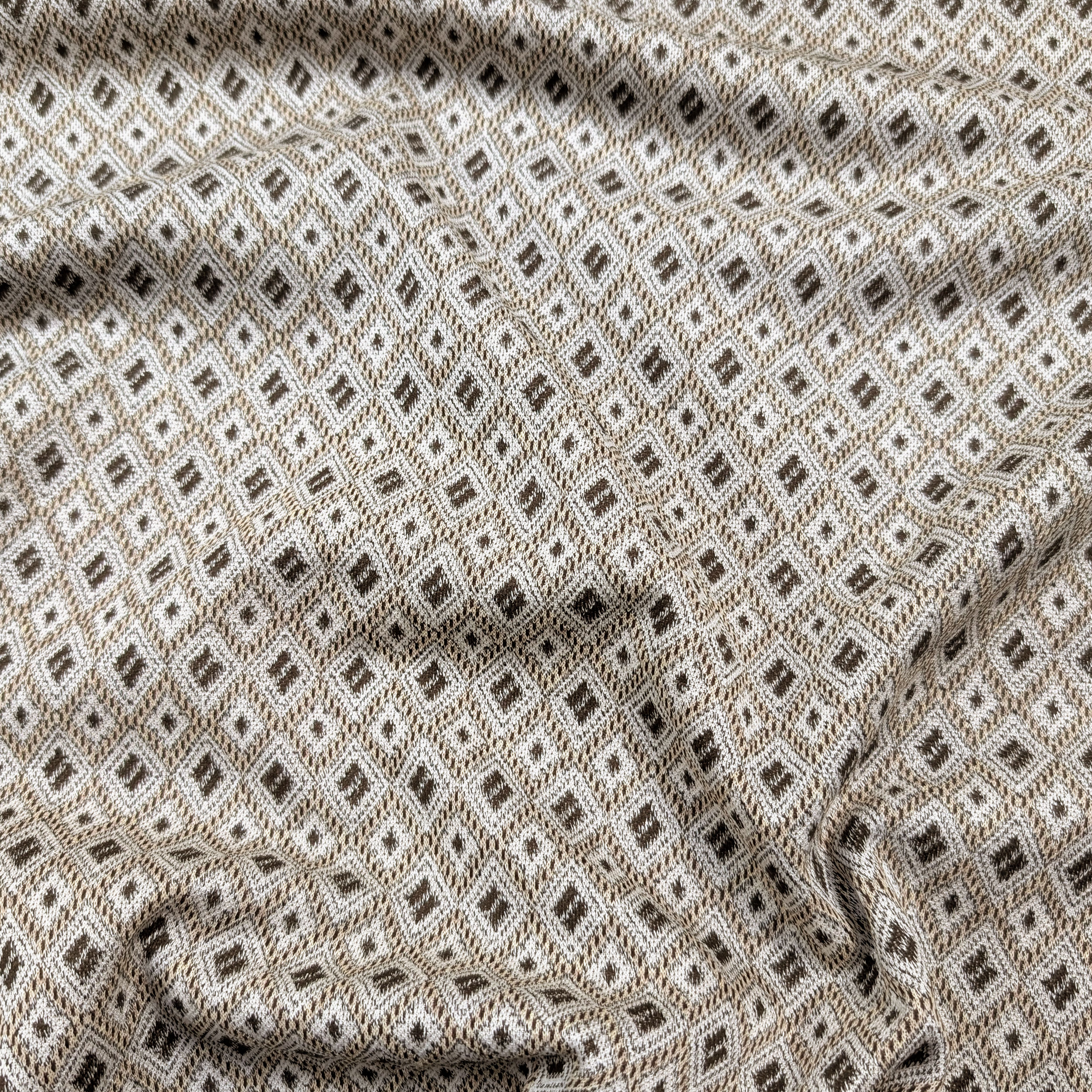 Punto Milano Misto Cotone Rombi Beige  Image
