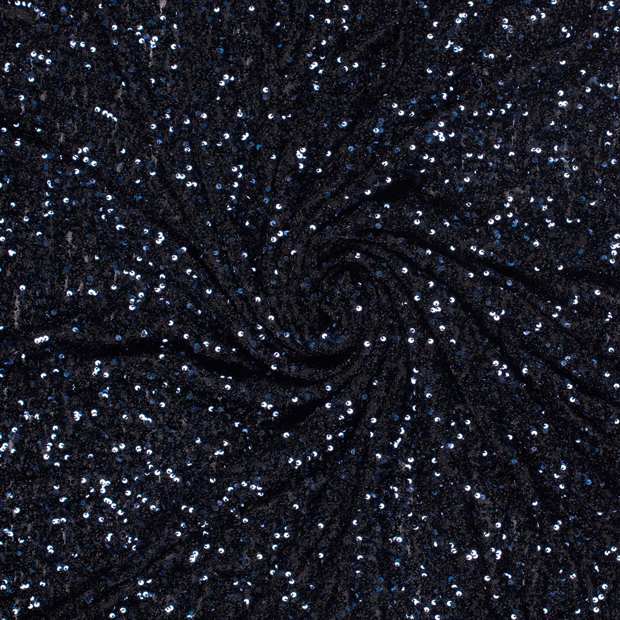 Paillettes su Tulle Elasticizzato Blu Image