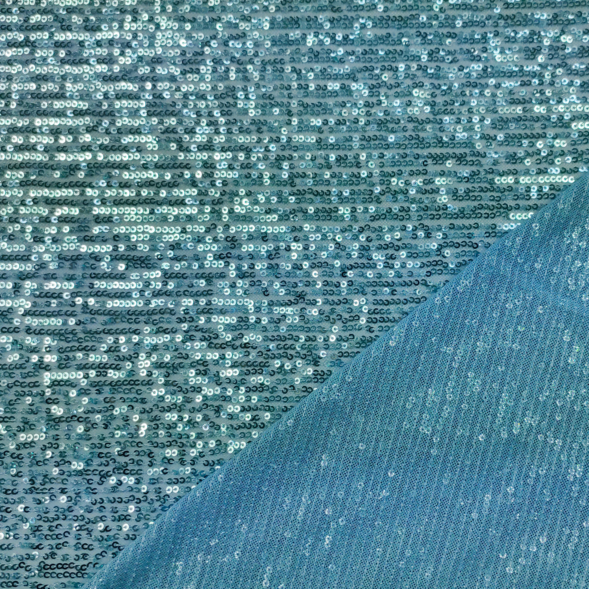 Tessuto Paillettes Azzurre
