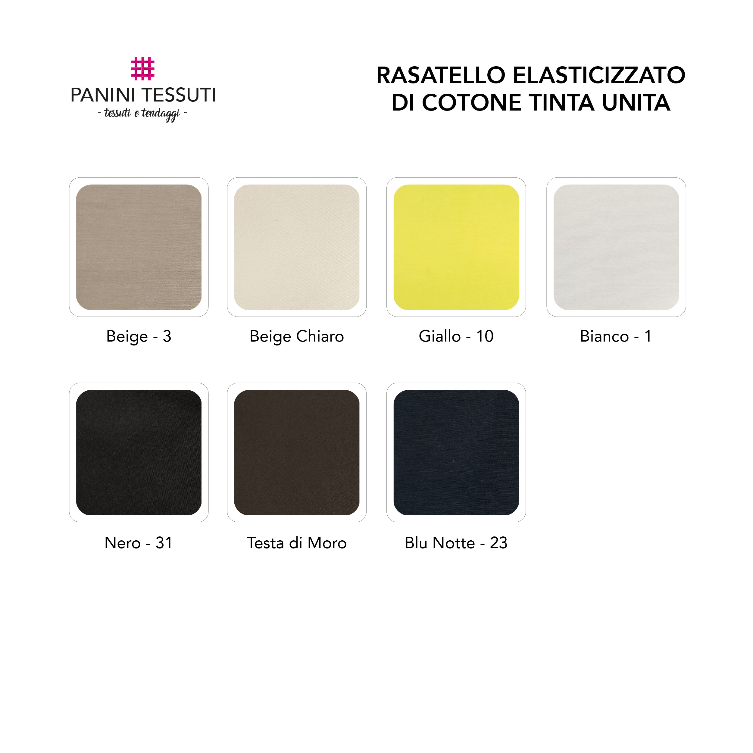 Rasatello Elasticizzato di Cotone Tinta Unita Image