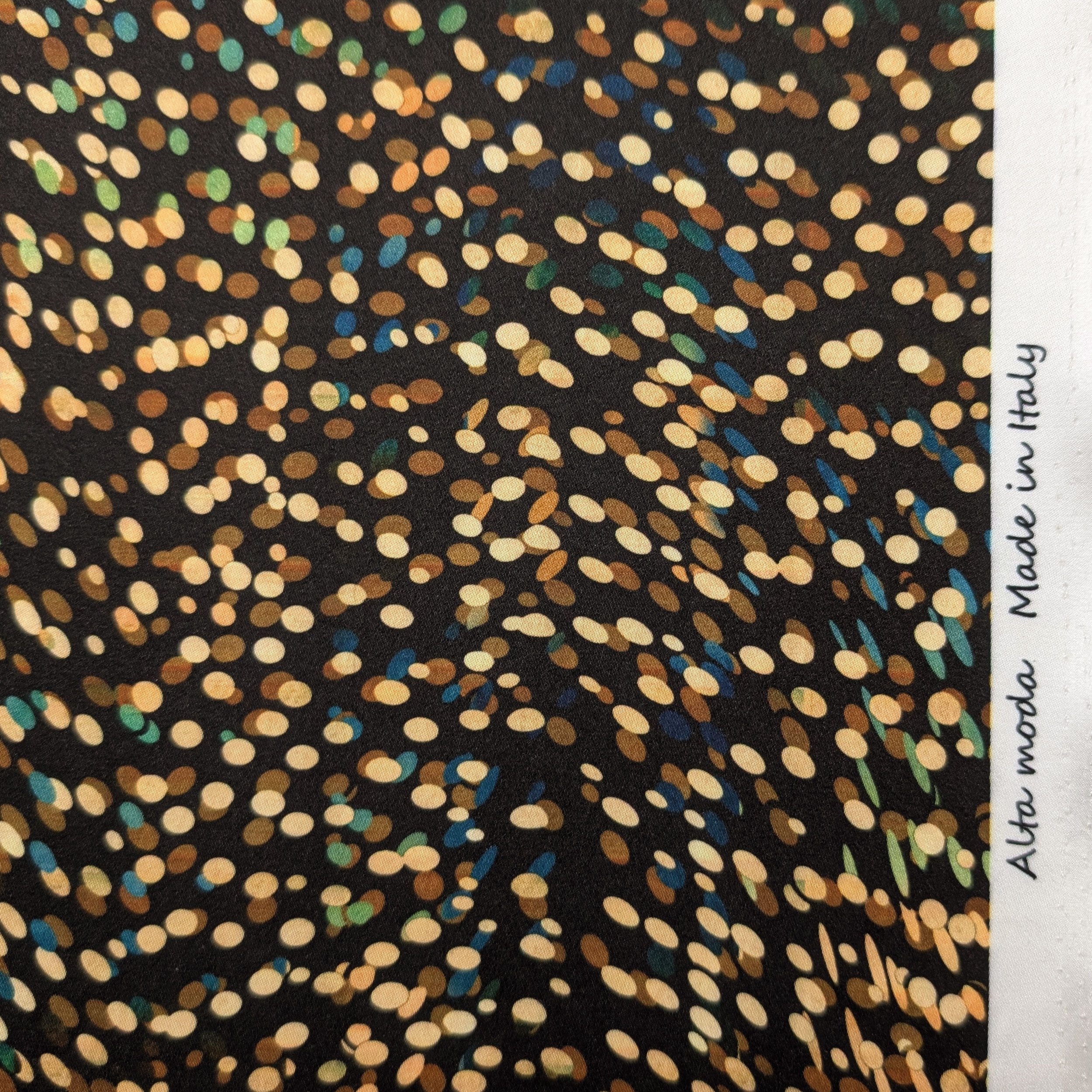 Raso Setato Alta Moda Pois Toni Oro Image