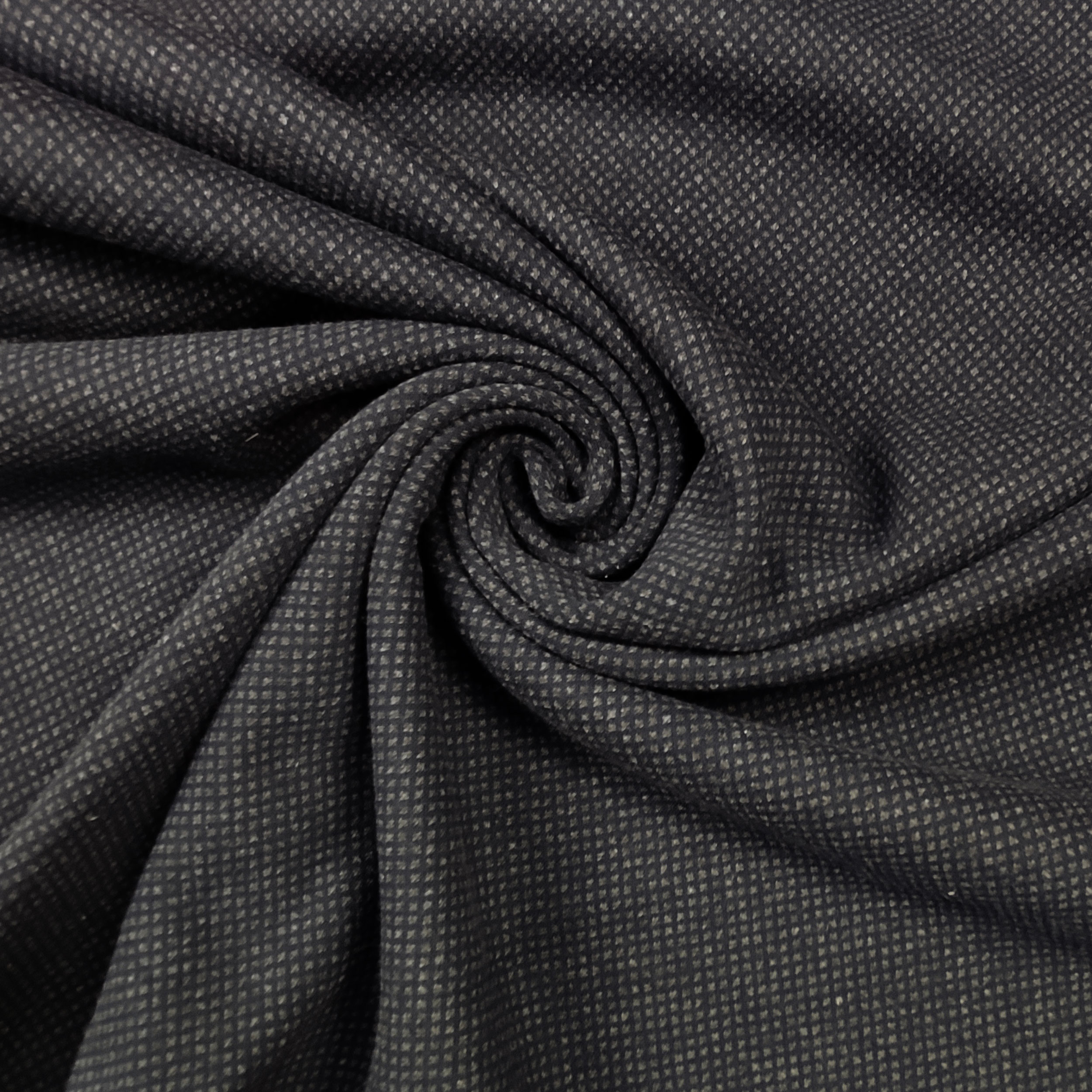 Neoprene Accoppiato Lana Microfantasia e Pile Rosso