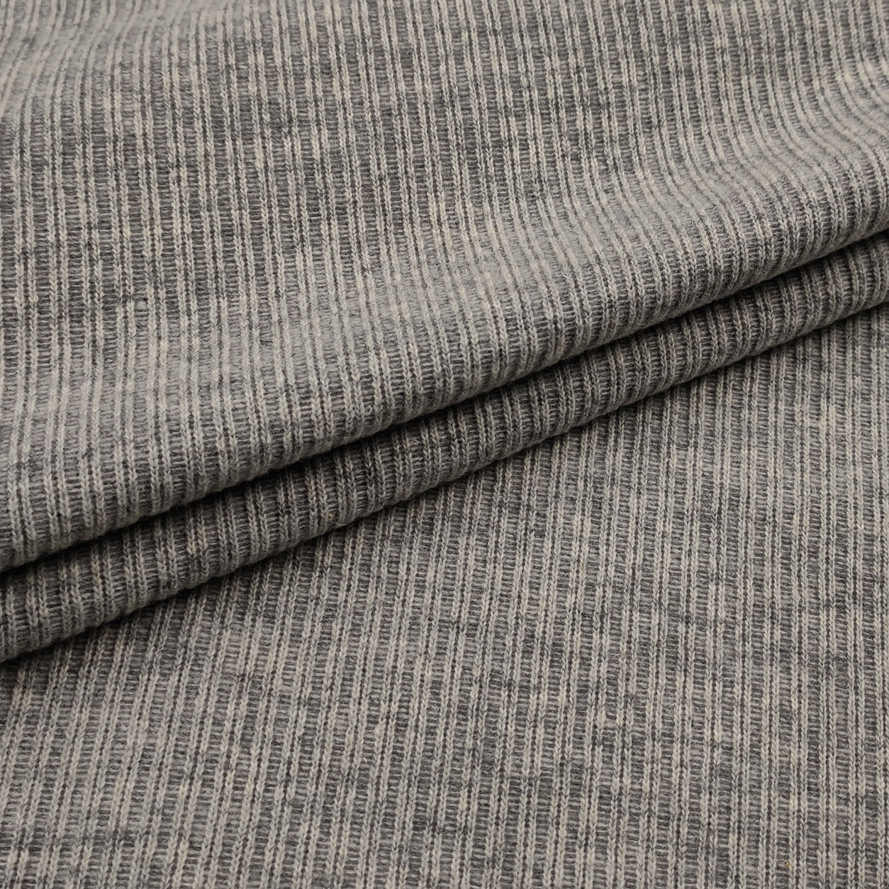 Tessuto Maglia Canettata Grigio