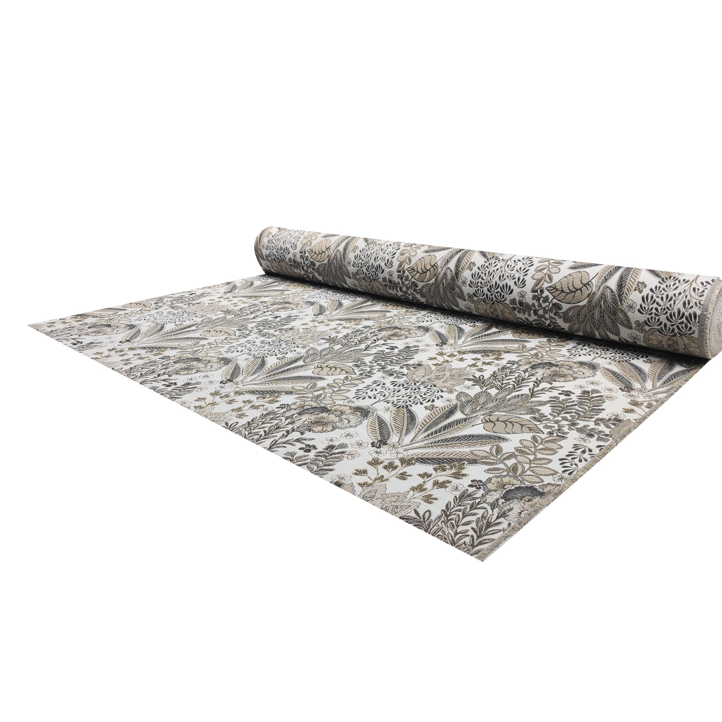 Tessuto Jacquard Floreale Toni Neutri