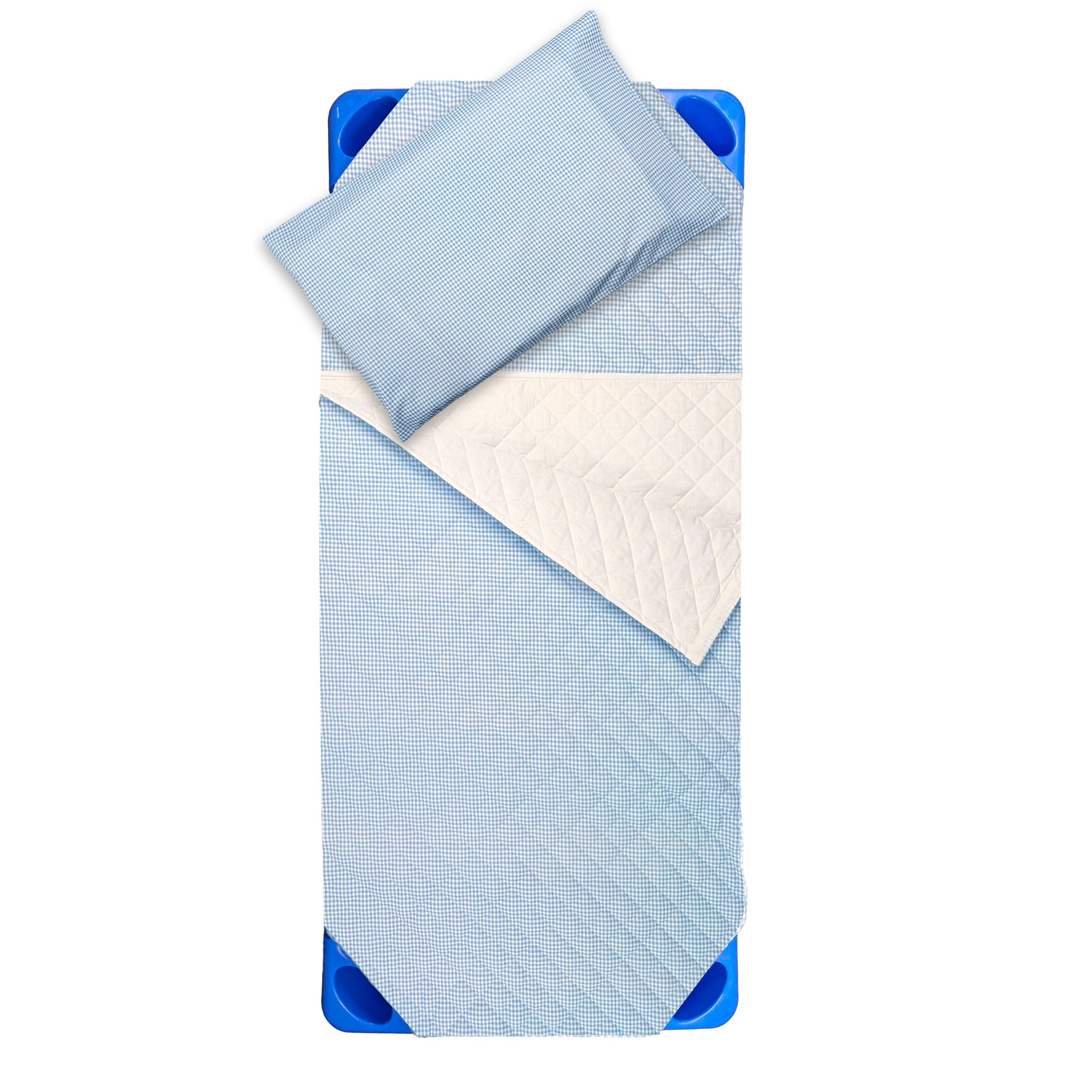 Sacco Nanna Sagomato per Brandine Quadretti Azzurro Image