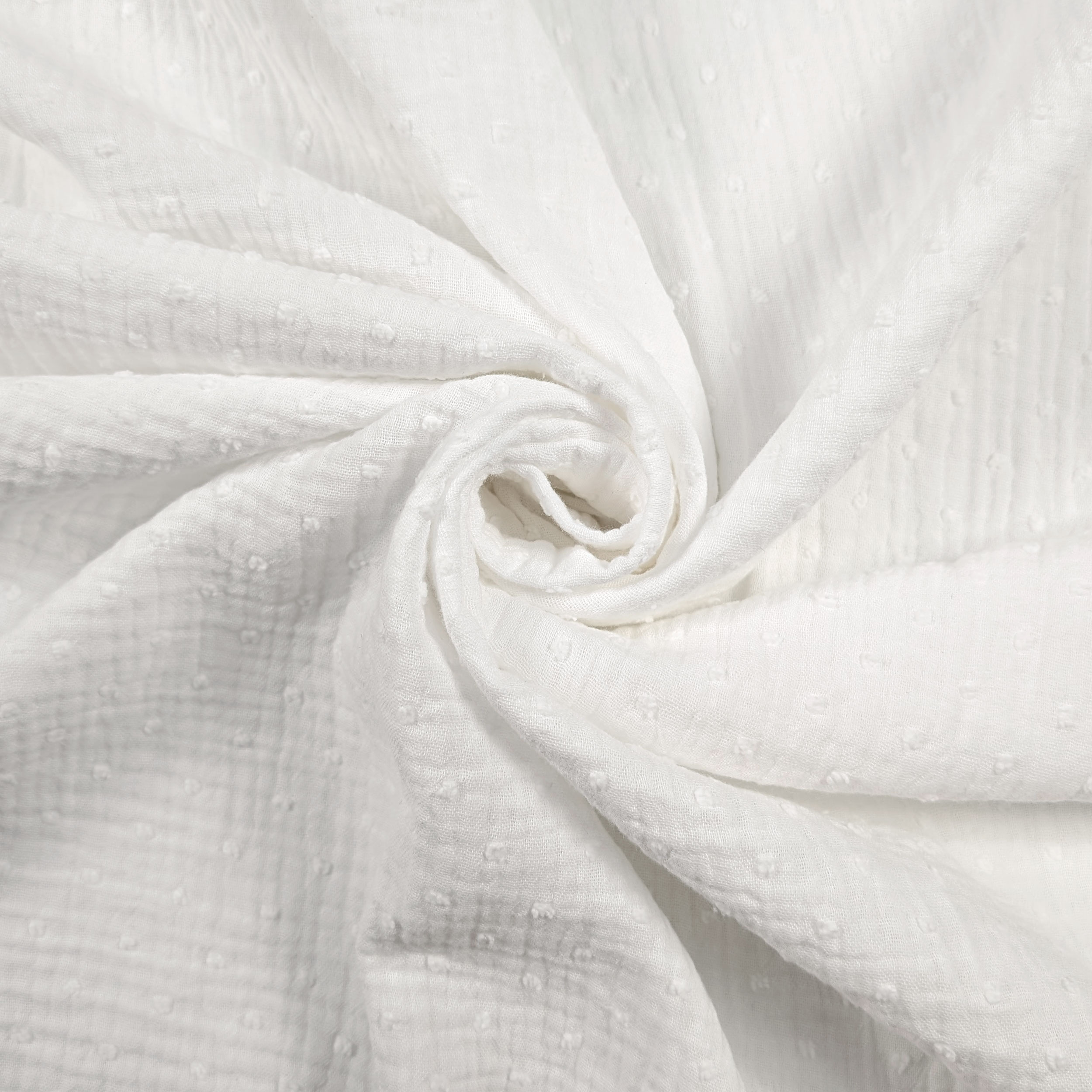 Mussola Cotone Plumetis Bianco Image