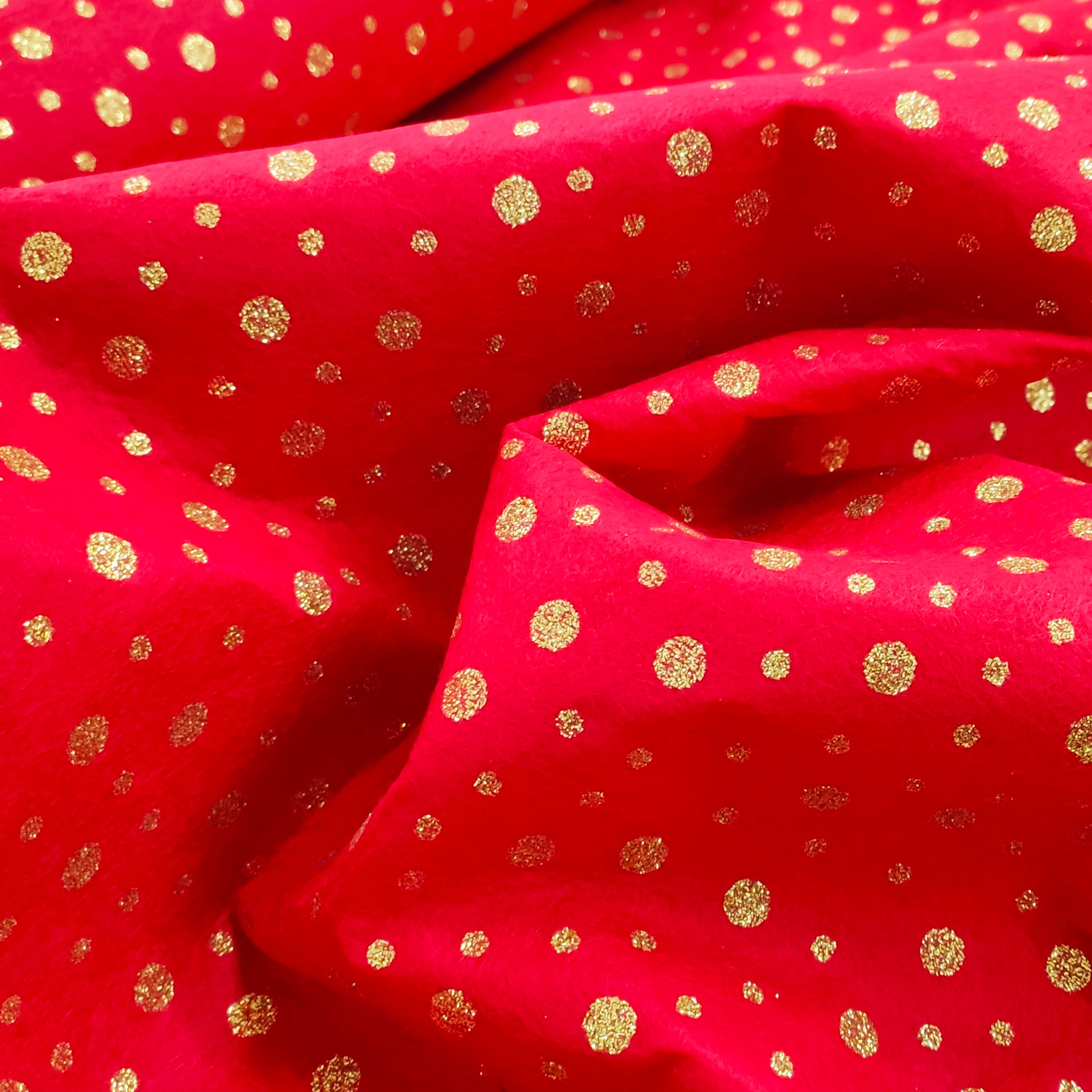 Pannolenci pois lurex rosso mosso