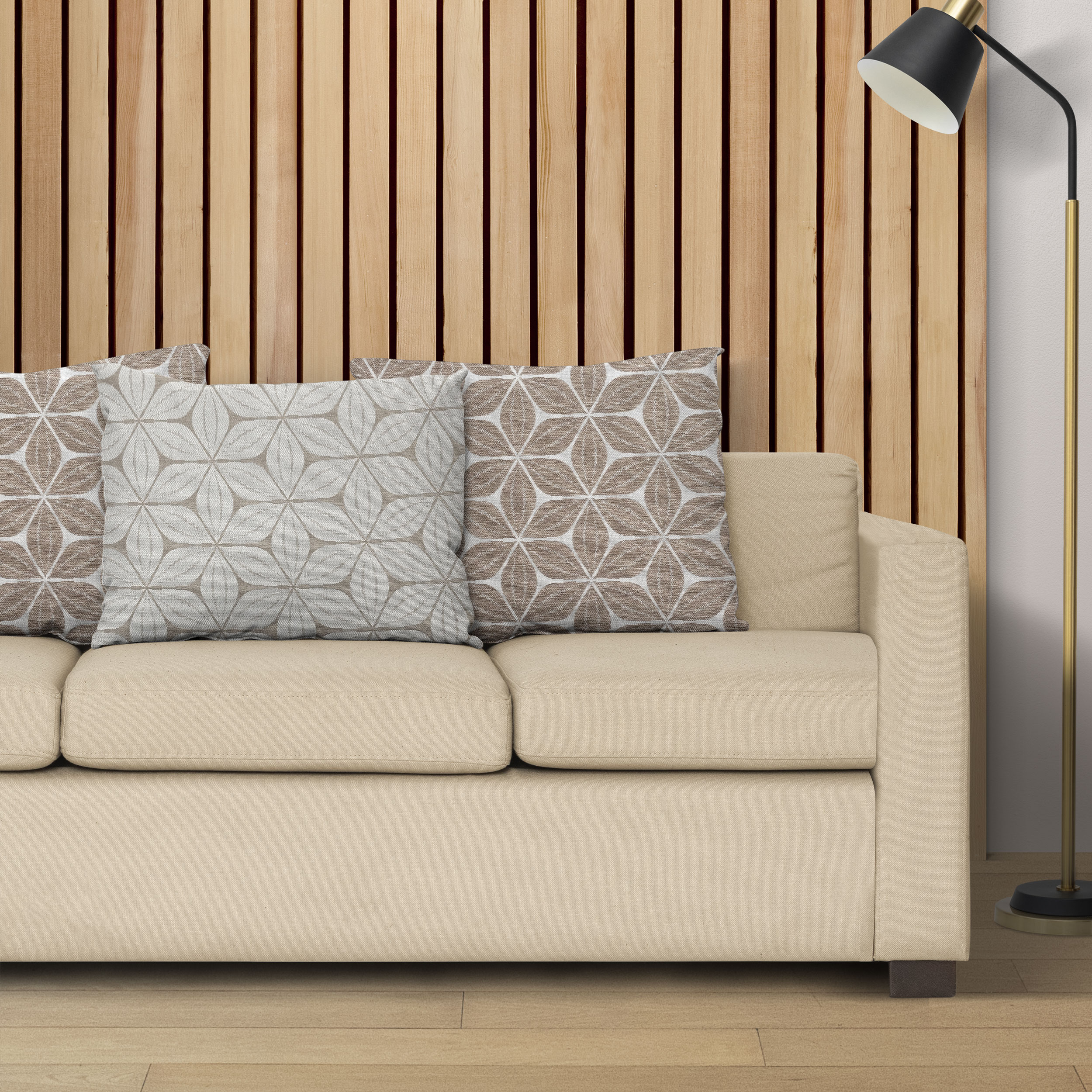 Jacquard Double Fiori Beige