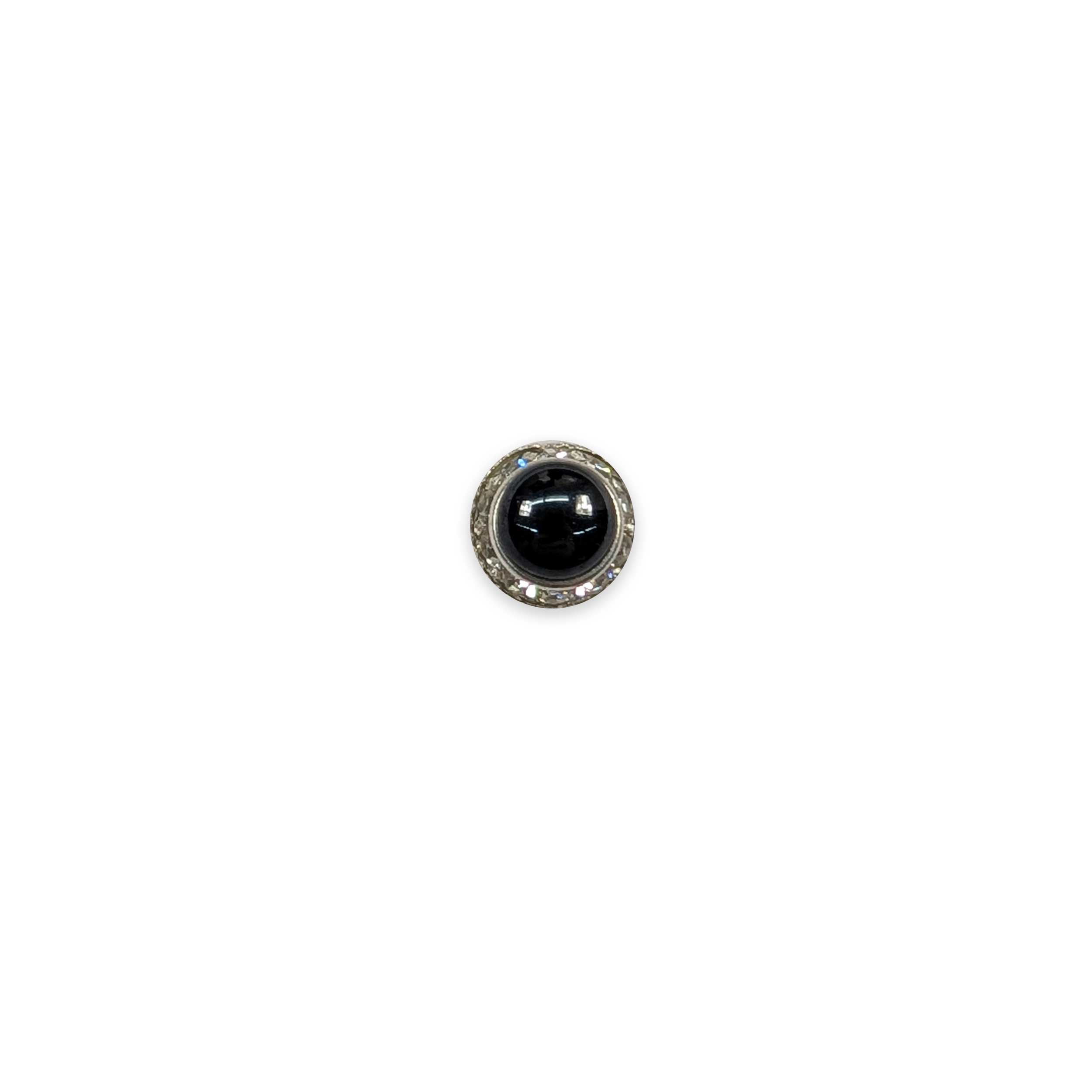 Bottone Gioiello Strass Madreperla Nera Image
