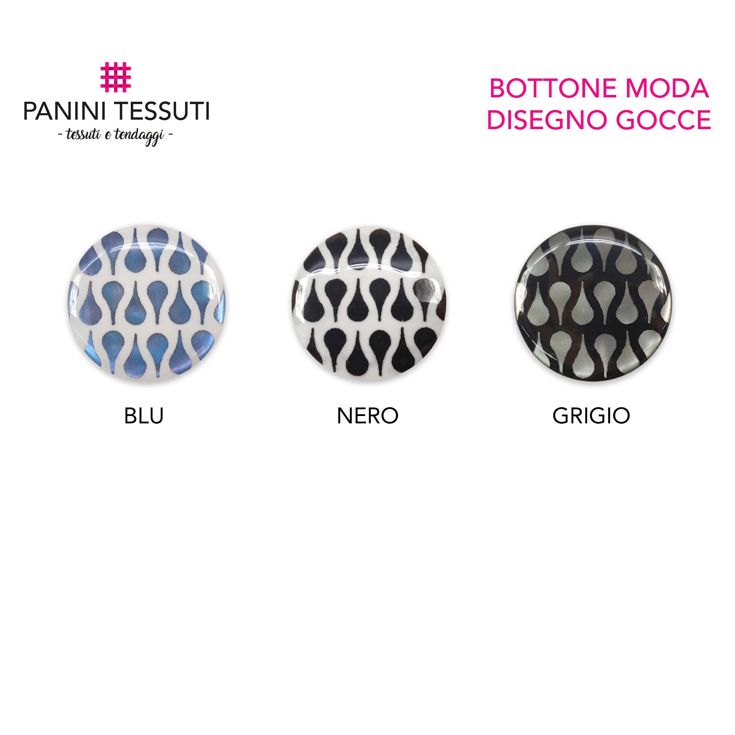 Bottone Moda Disegno Gocce Image