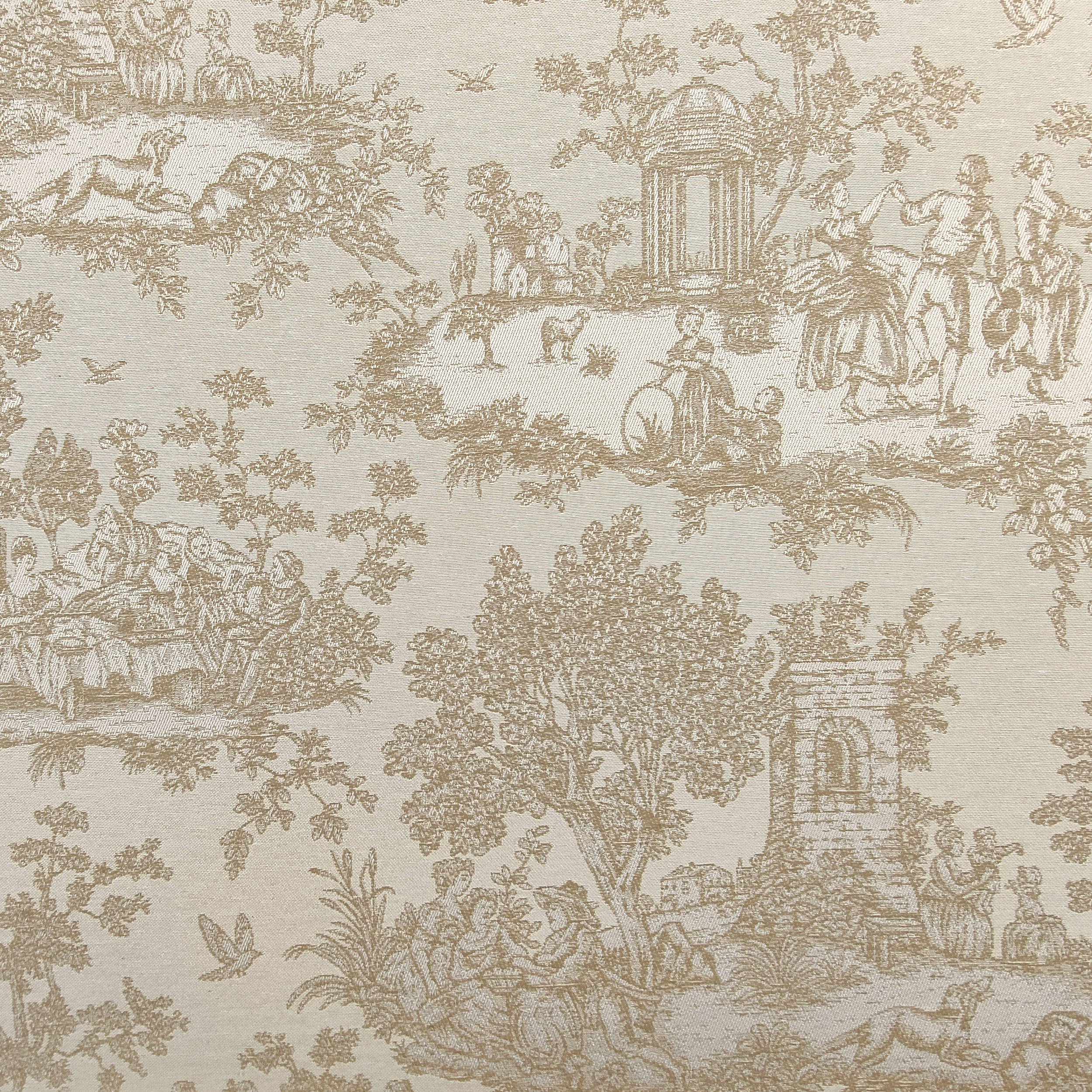 Jacquard Toile de Jouy Beige