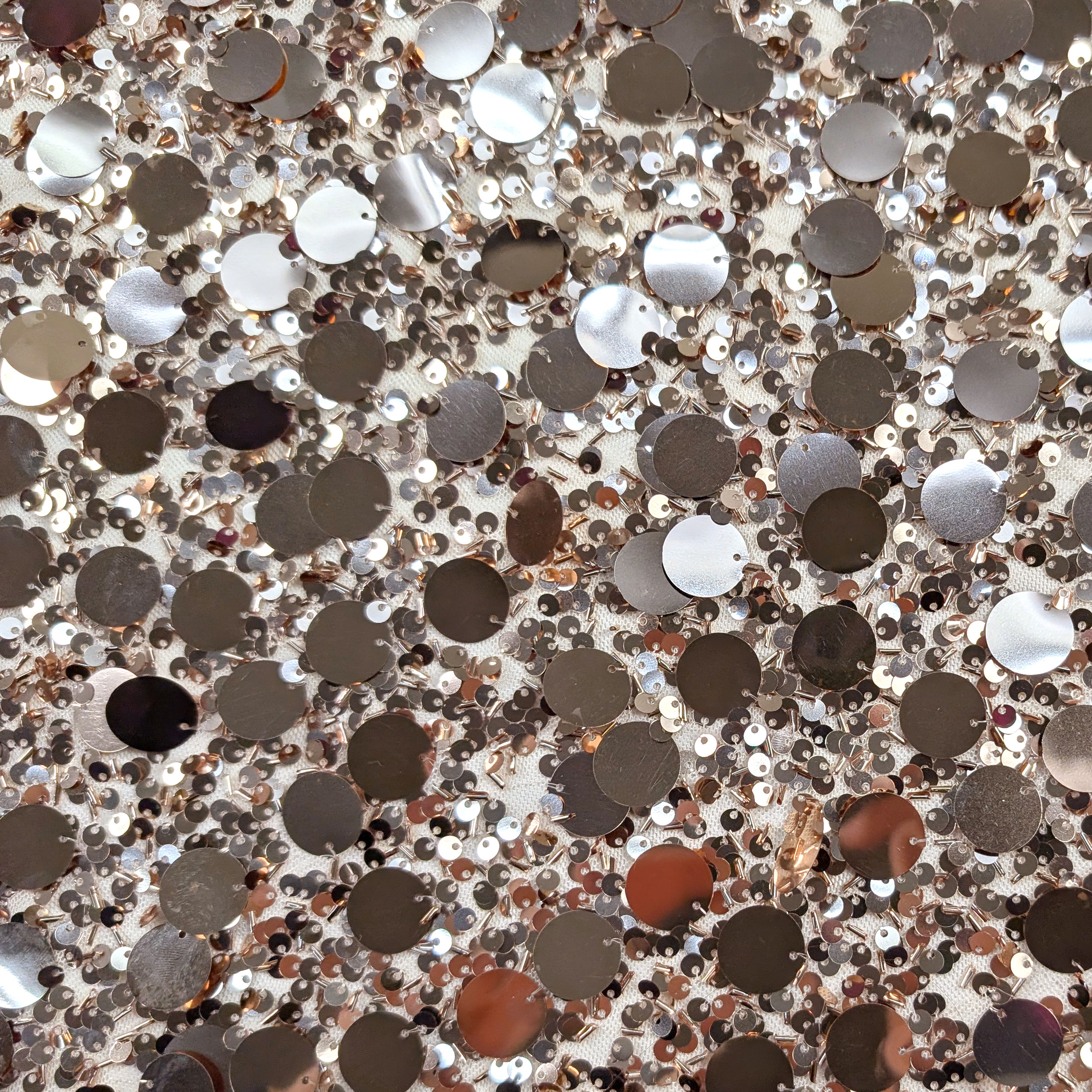 Tessuto Paillettes Grandi Cipria Image