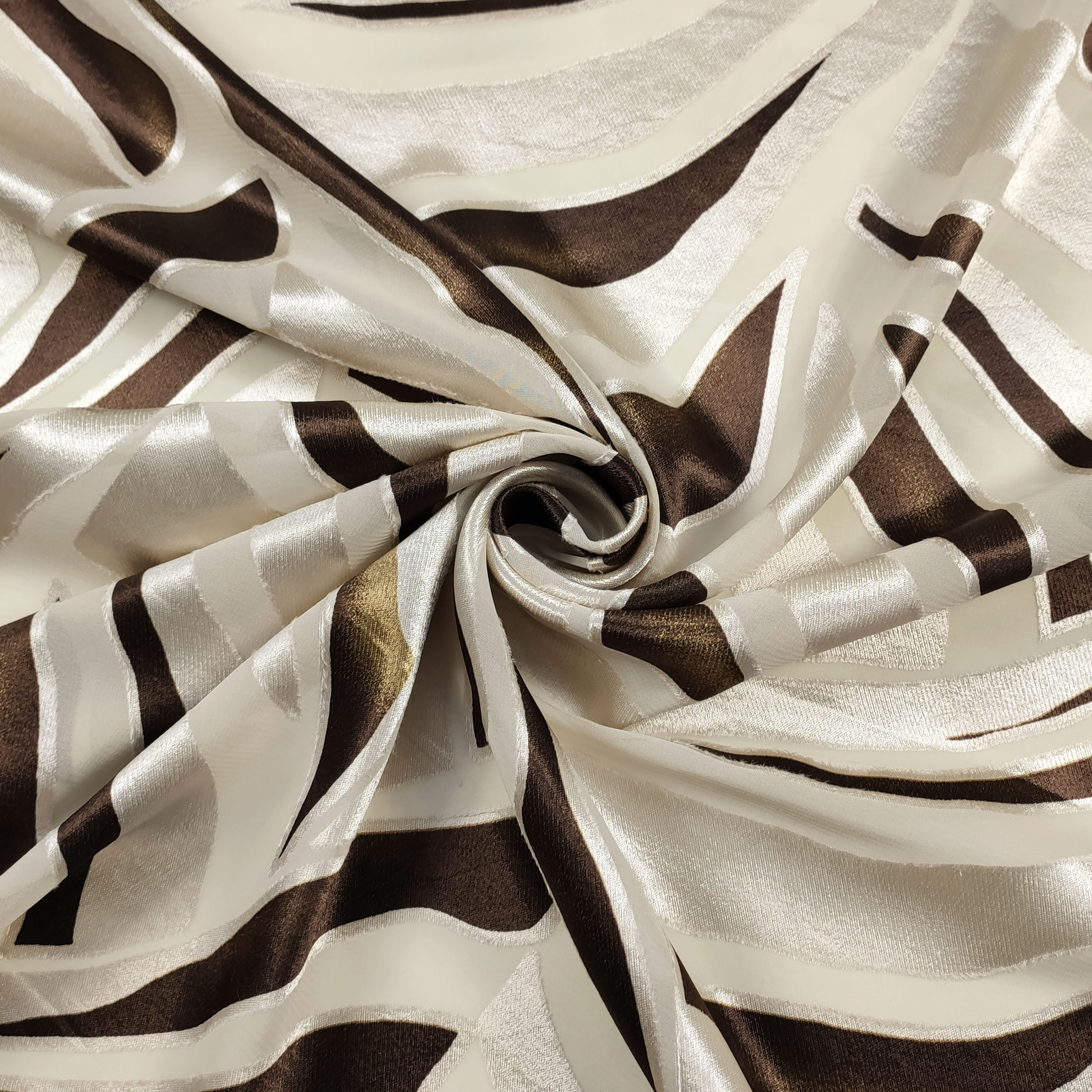 Devorè Alta Moda Foglie Beige e Marrone