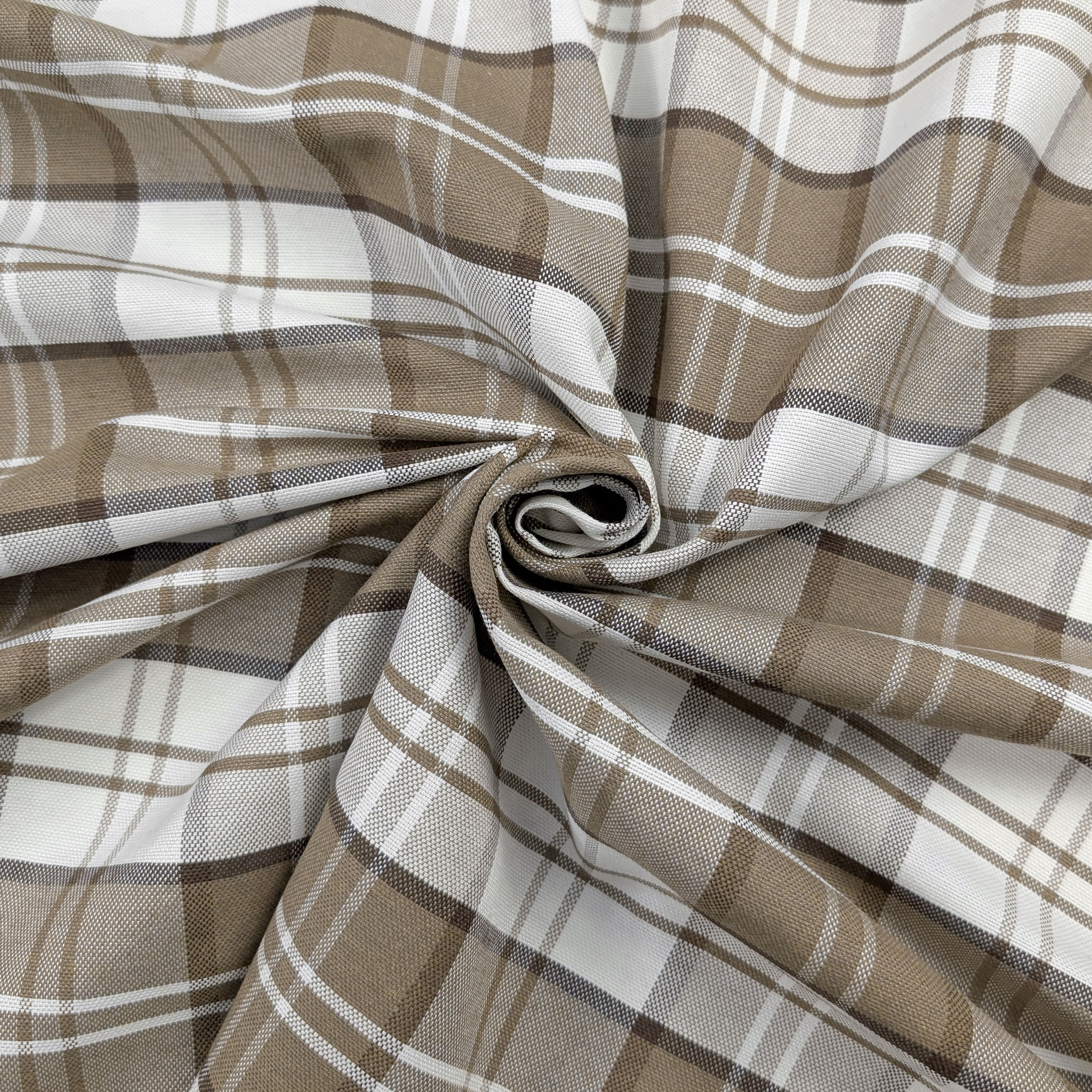 Tessuto Tinto In Filo Tartan Beige Image