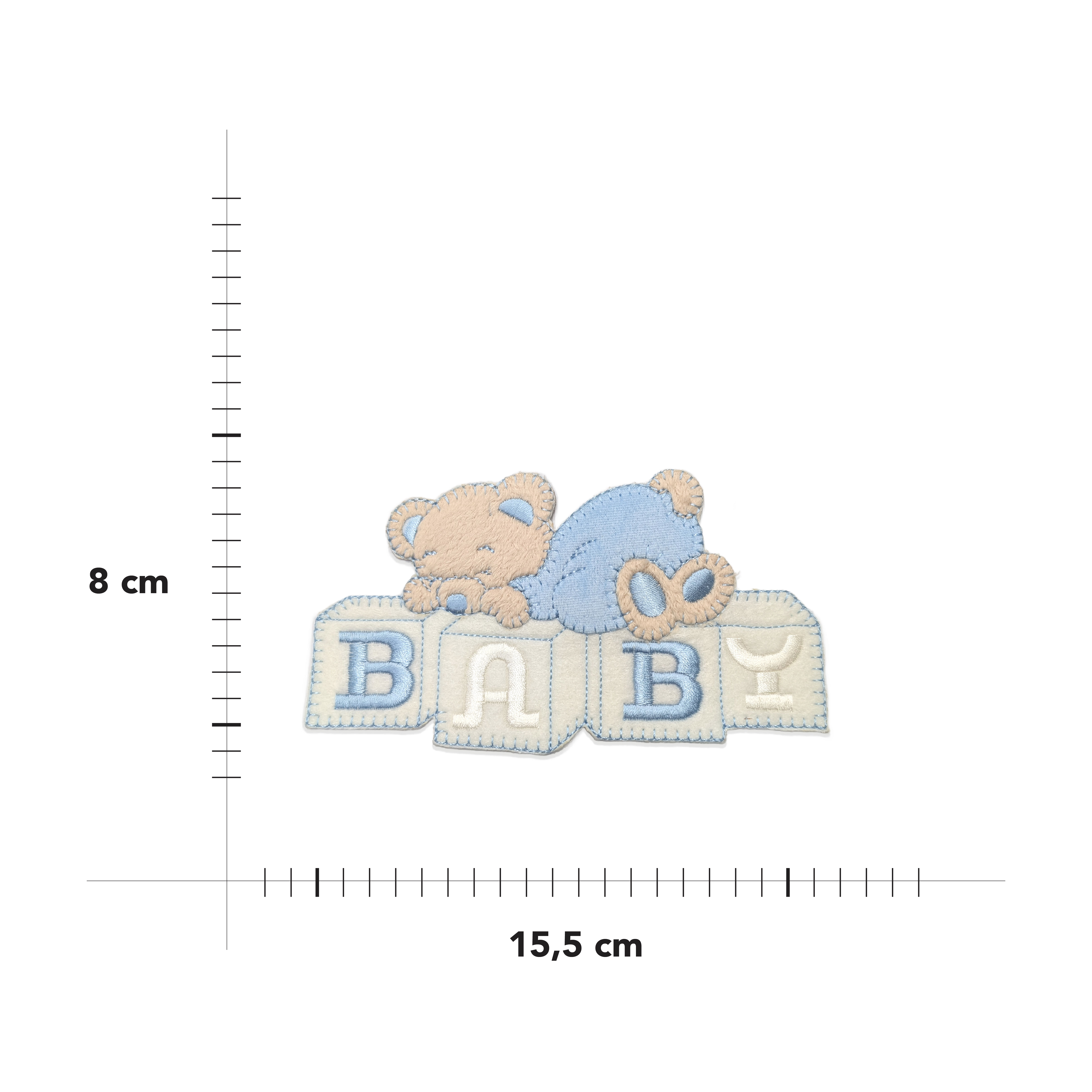 Applicazione Termoadesiva Orsetto Dormiglione con Scritta Baby Image