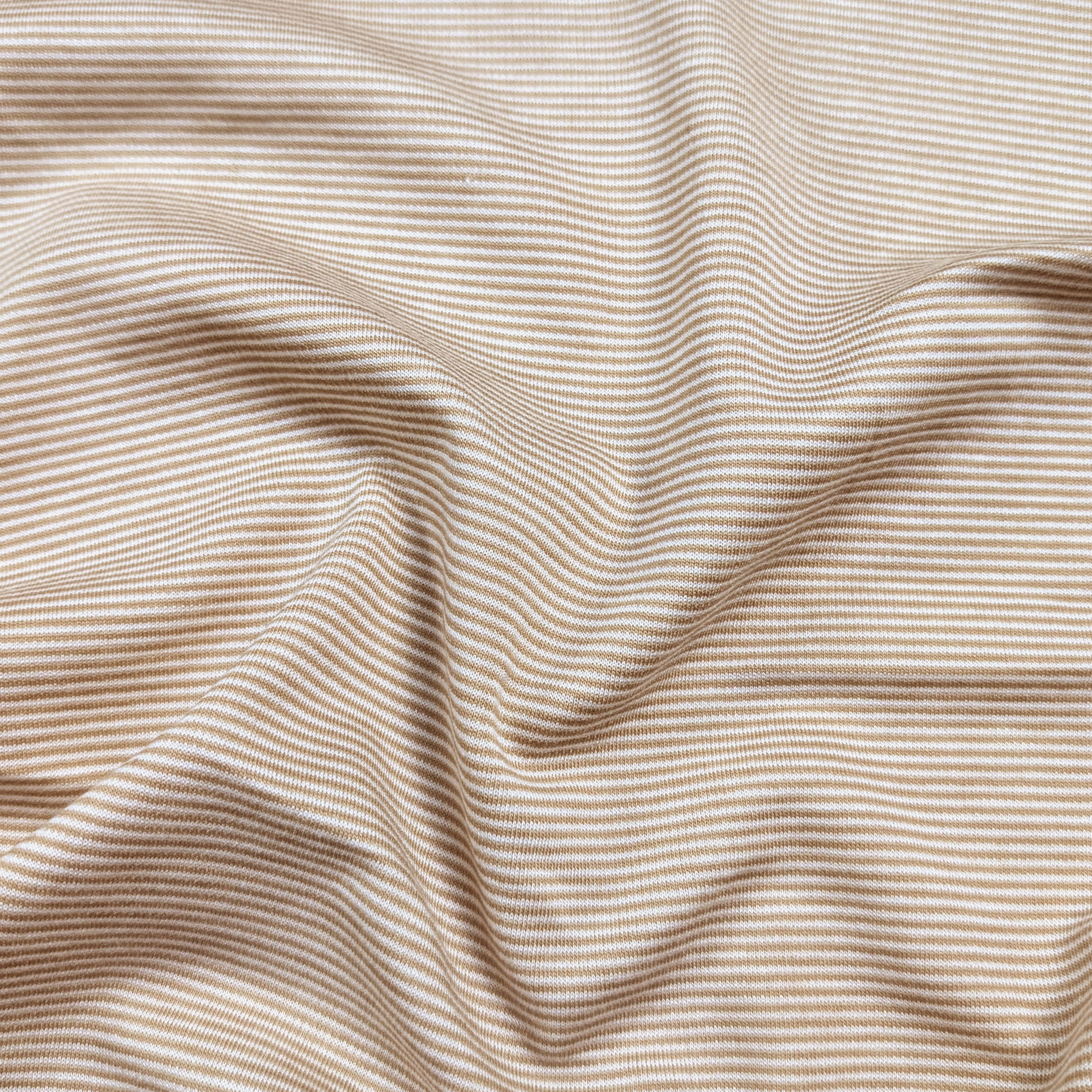 Punto Milano Cotone Micro Righe Beige Image