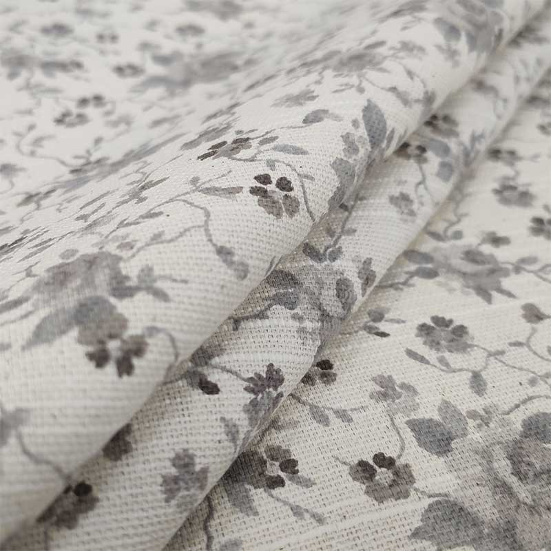 Tessuto per arredo fiorellini grigio