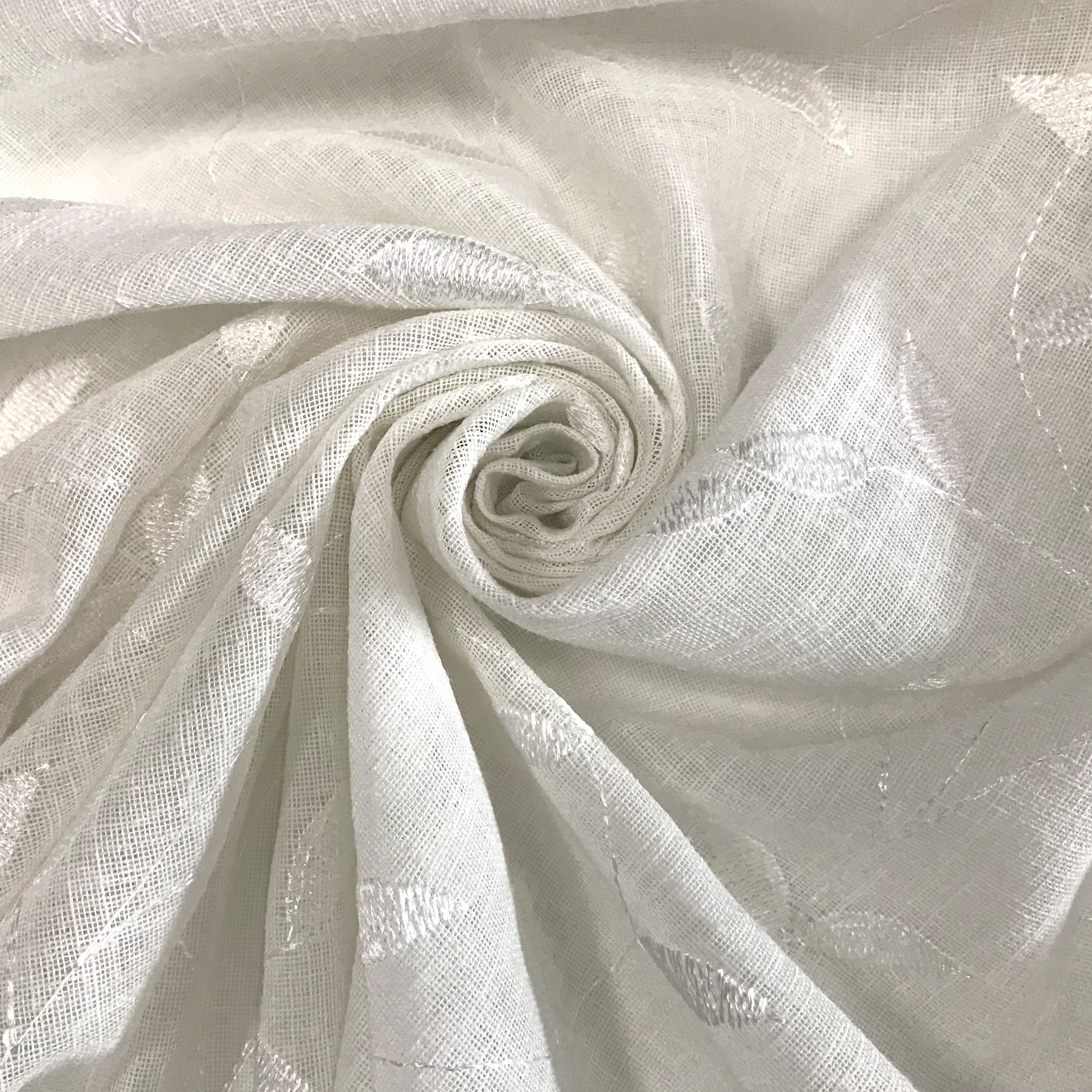 Tenda Foglie Eleganti Bianco Rosa
