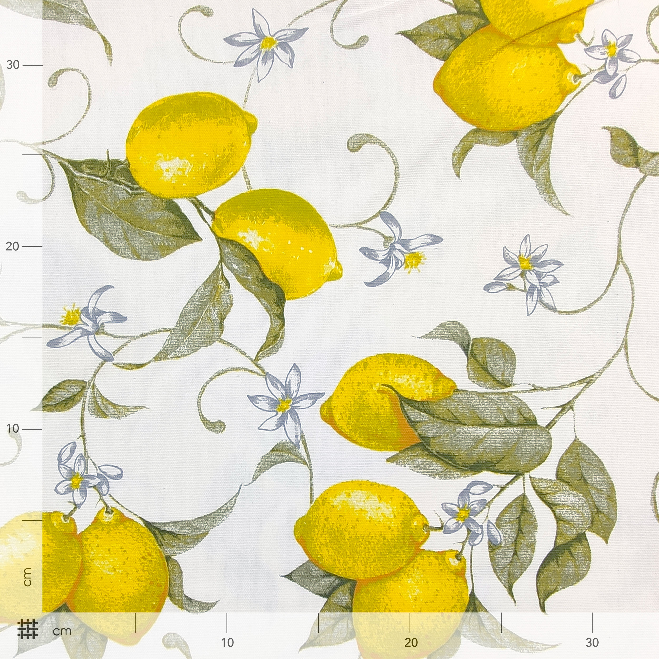 Tessuto per Tovaglia Limoni e Fiori