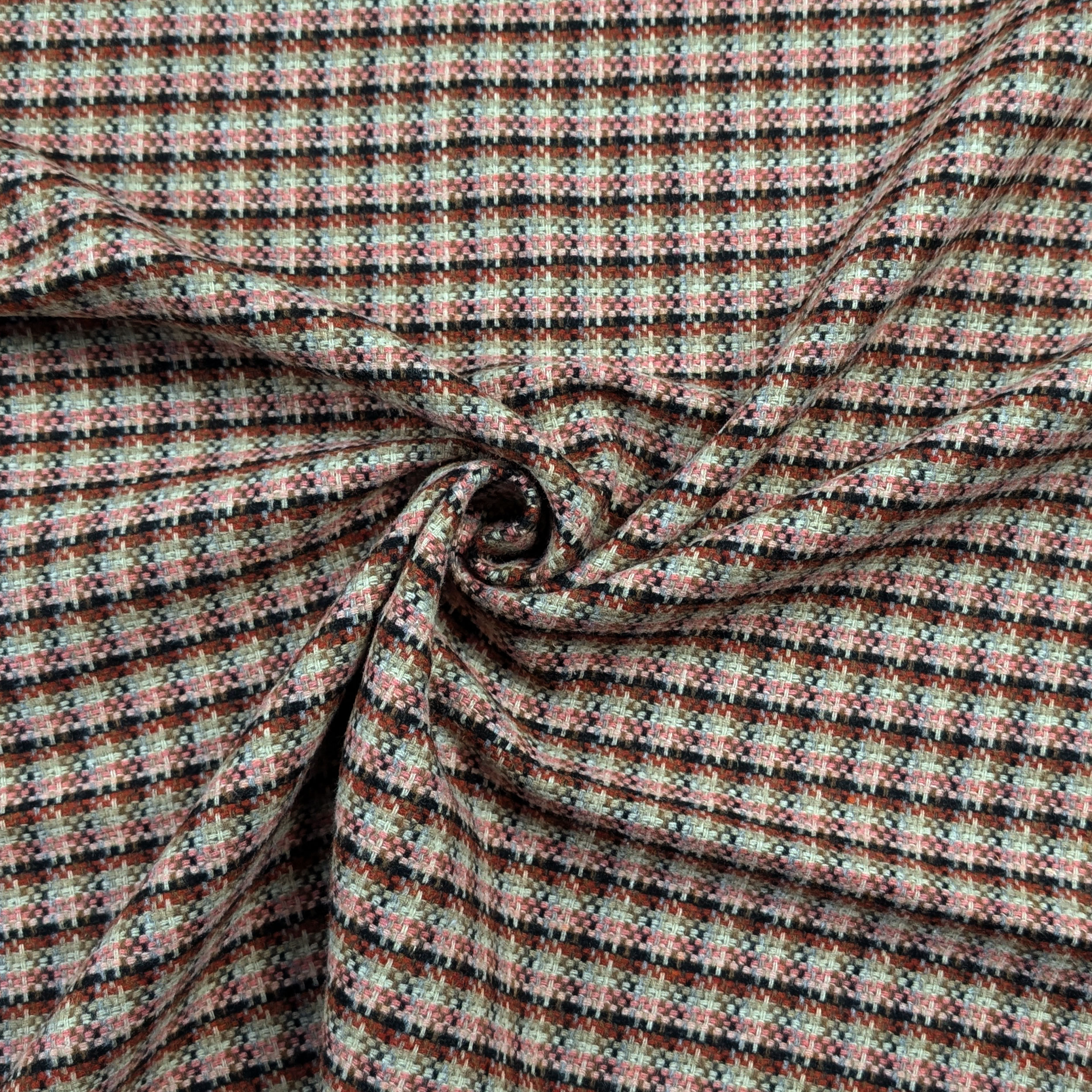Tweed Lana Fantasia Quadri Toni Rosa Image